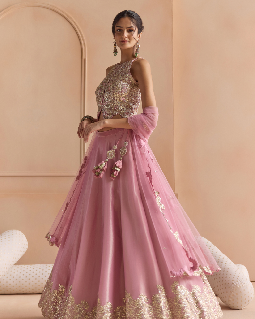 Osaa By Adarsh - Flamingo Pink Lehenga Set From Off The Record