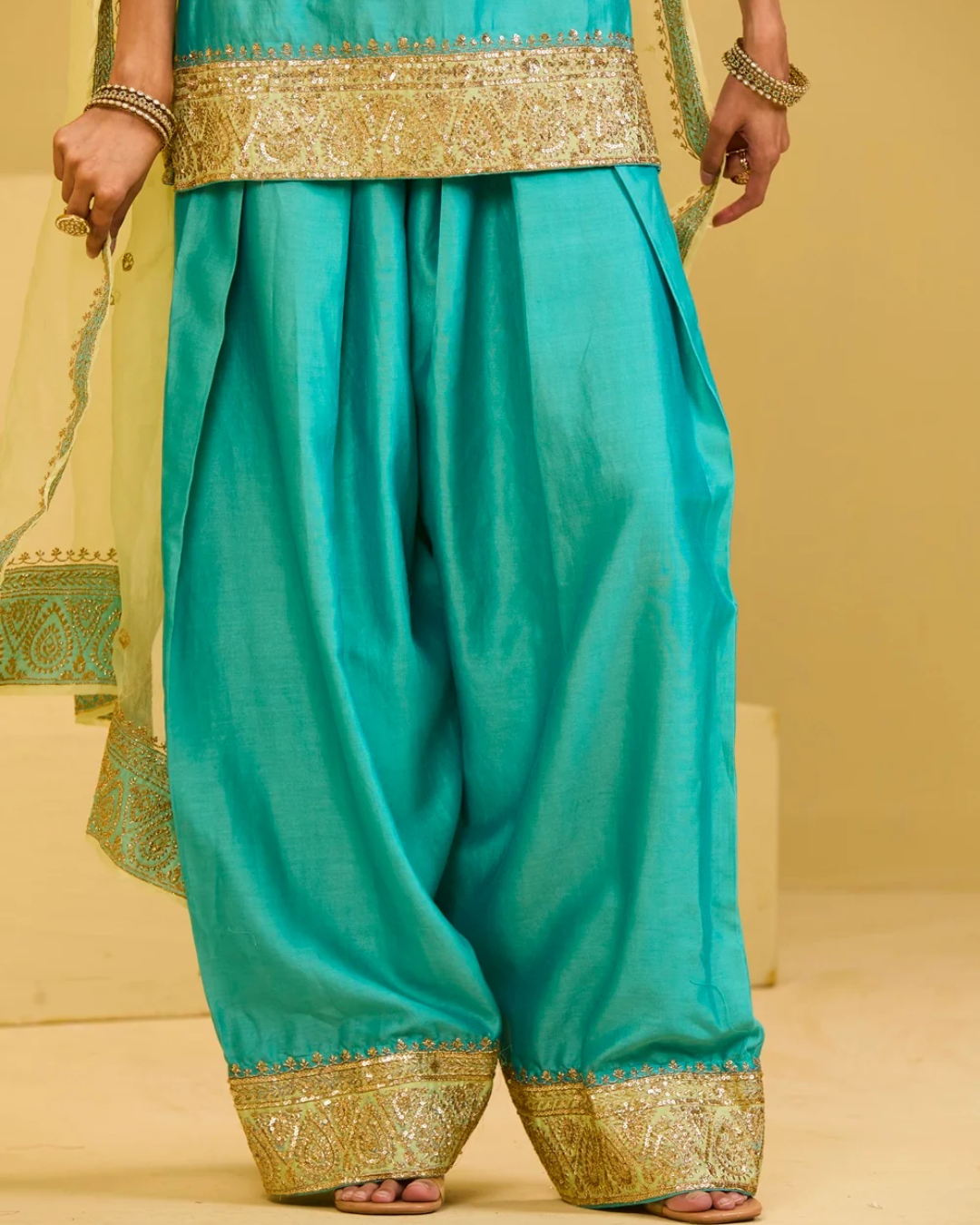 Esha Koul - Sky Blue Salwar Set From Naaz