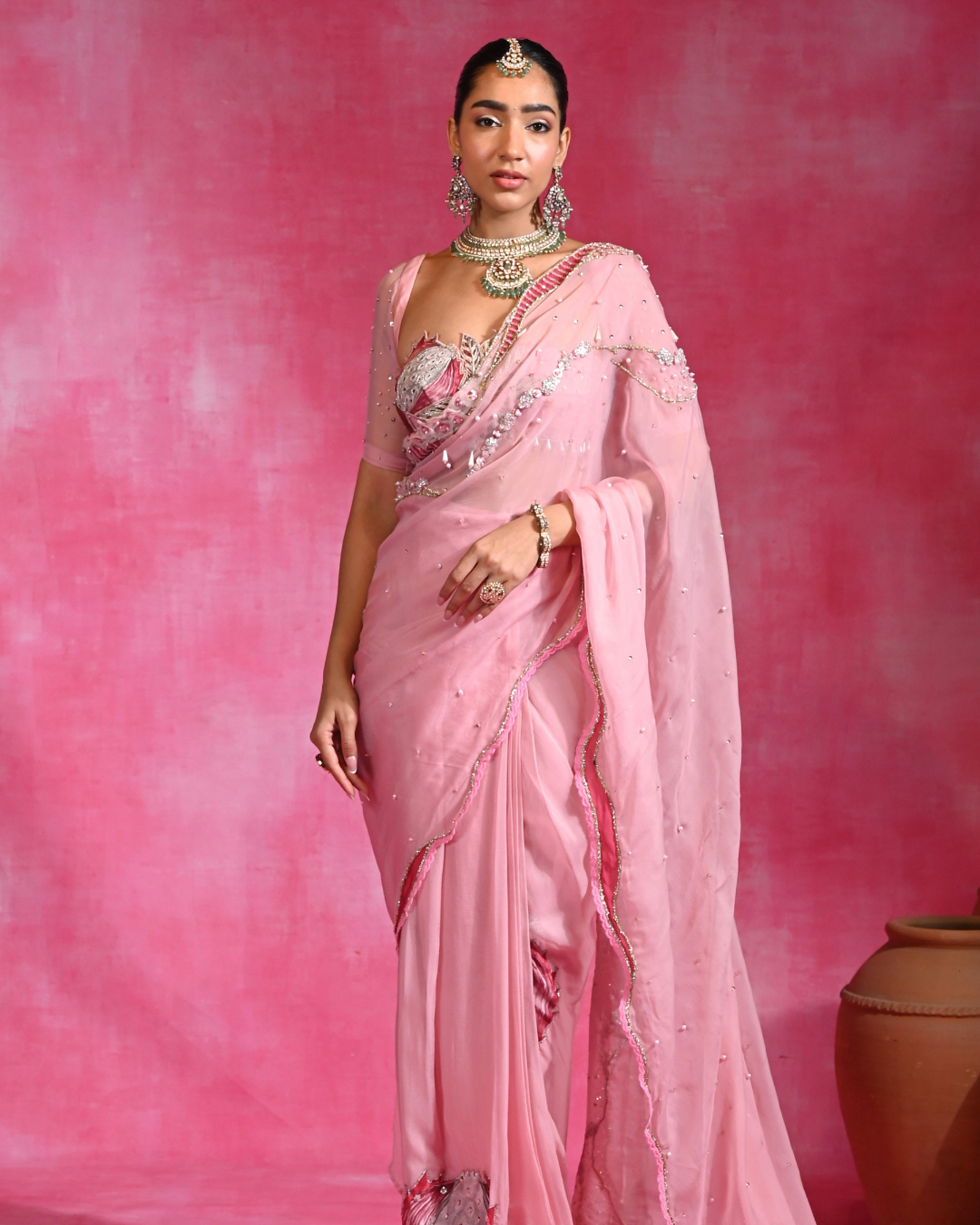 Rishi and Vibhuti - Baharra Saree From Ek Main Aur Ek Tu