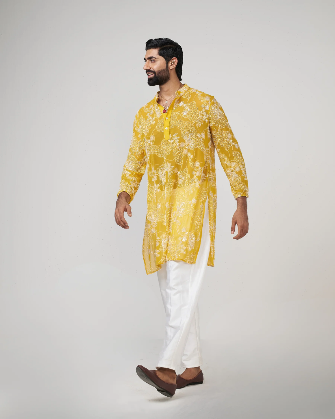 Rishi and Vibhuti - Amber Aura Kurta From Gulon Ke Rang