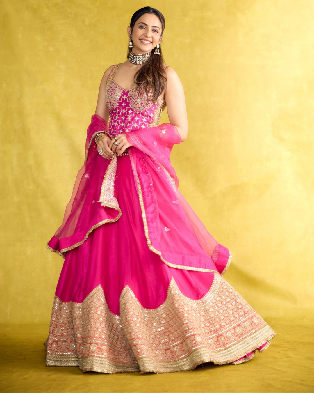 Gopi Vaid - Rakulpreet in Mariyam Lehenga Set From Nizaam