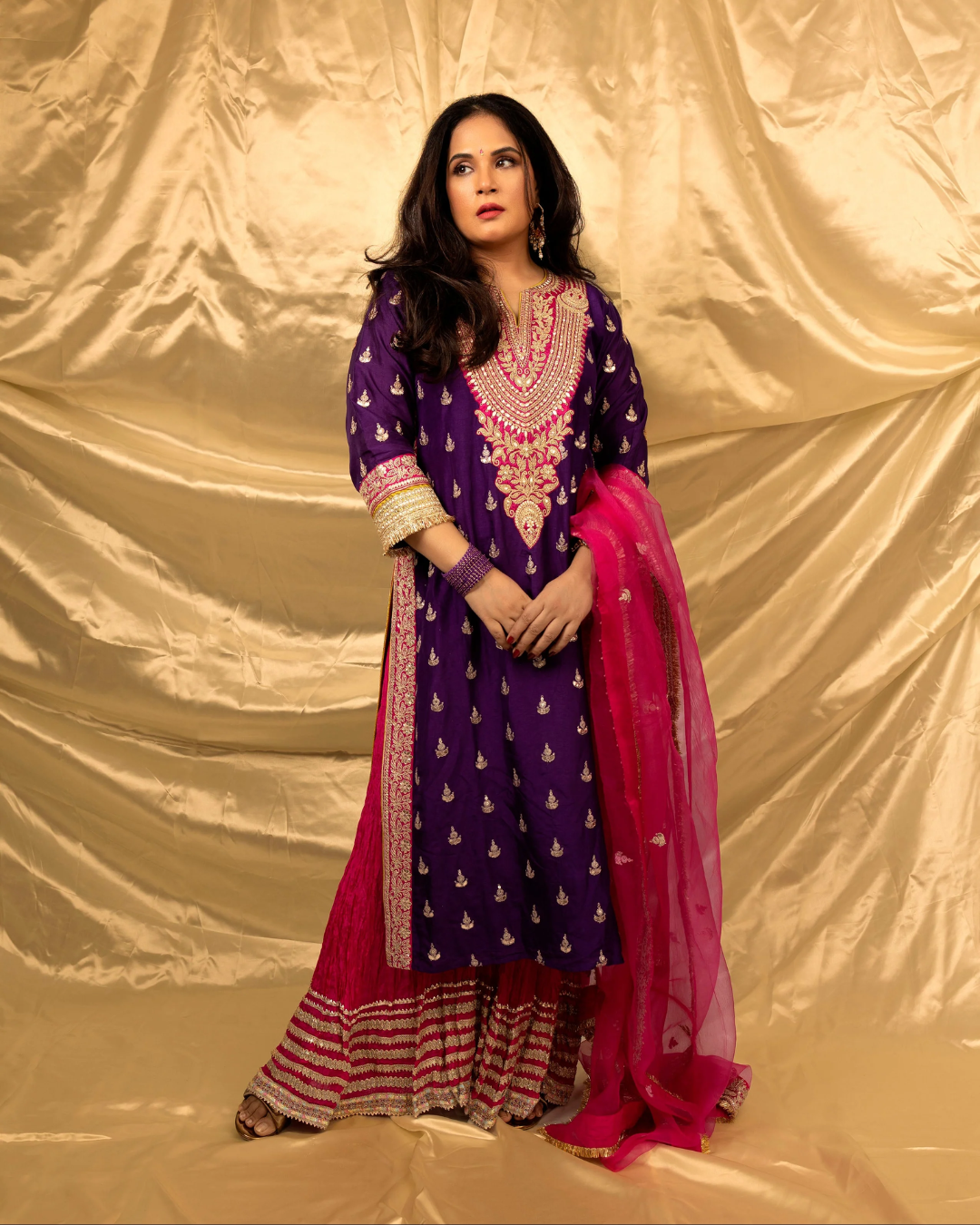 Gopi Vaid - Richa Chadda in Fitoor Sharara Set From Nizaam