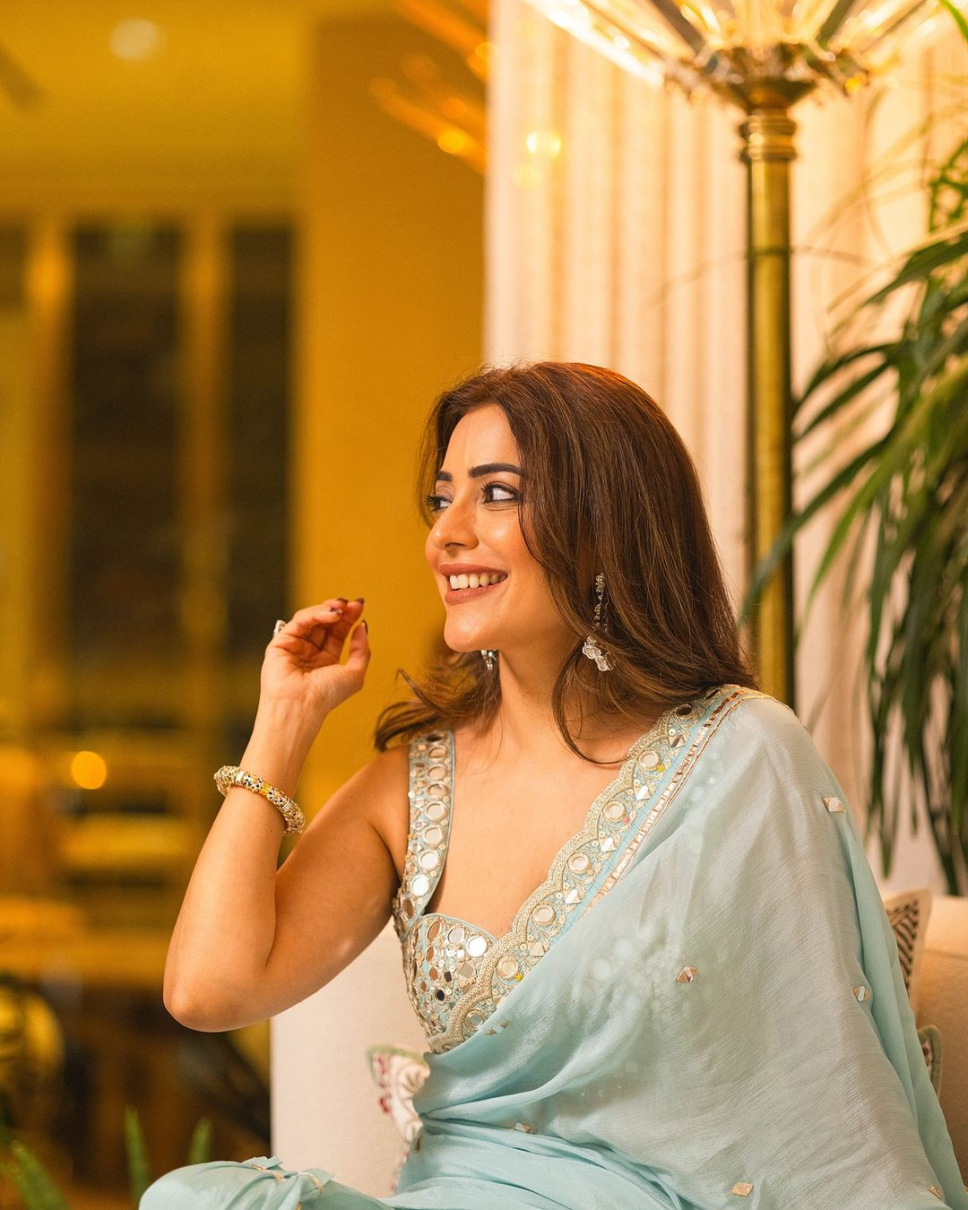 Gopi Vaid - Nisha Aggarwal in Anusha Saree Set From Jhilmil