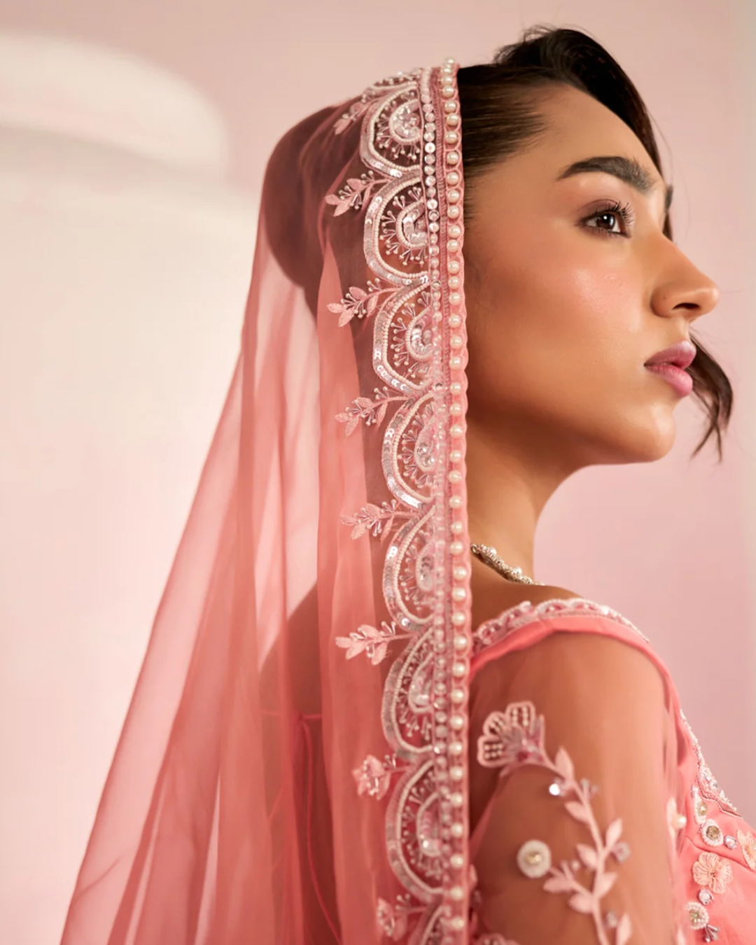 Prevasu - Peach Lehenga Set From Solene