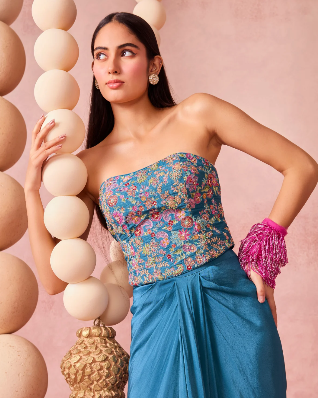 Chamee & Palak - Itra Drape Skirt From Jhoom