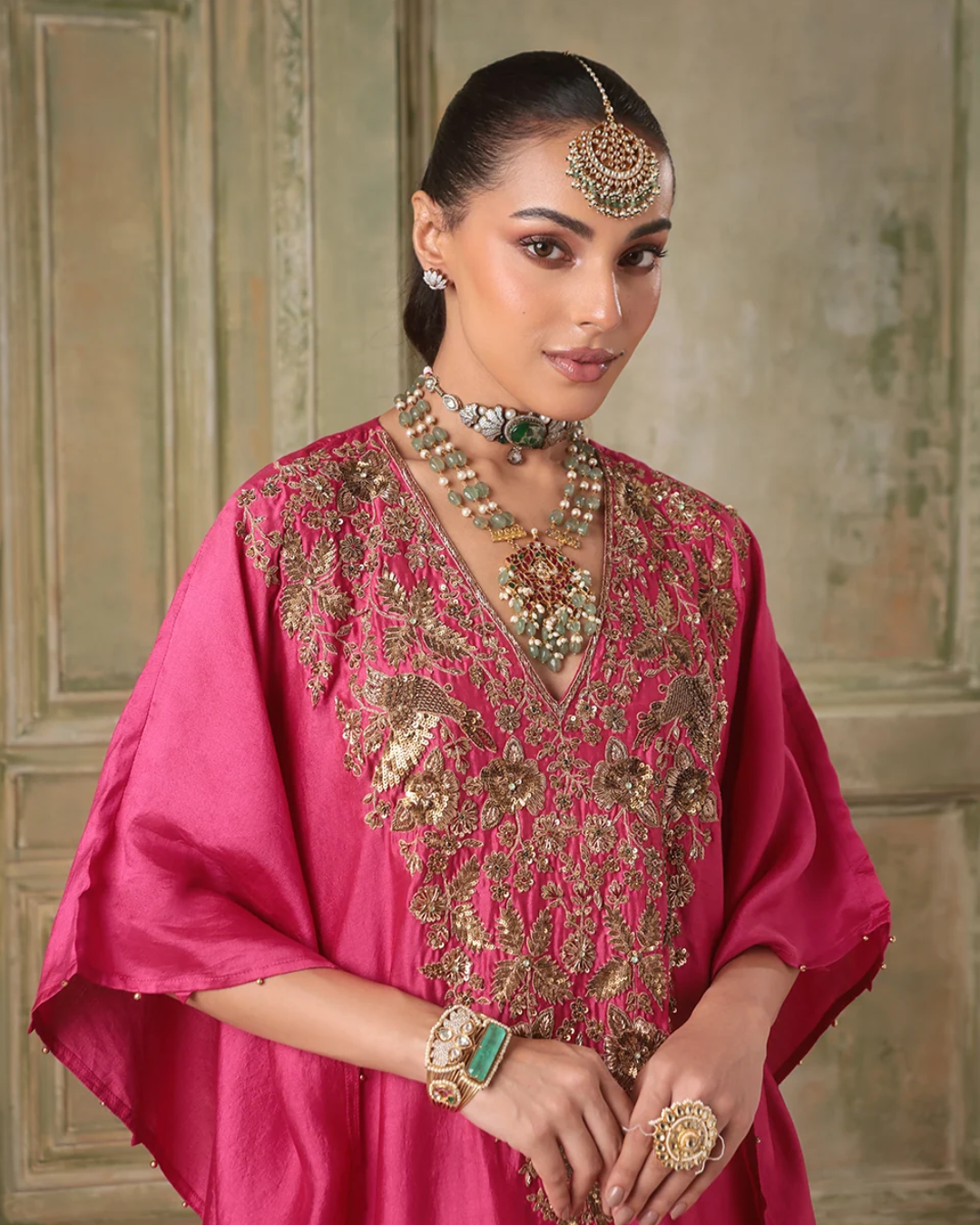 Niti Bothra - Zar-Rang Pink Kaftan Set