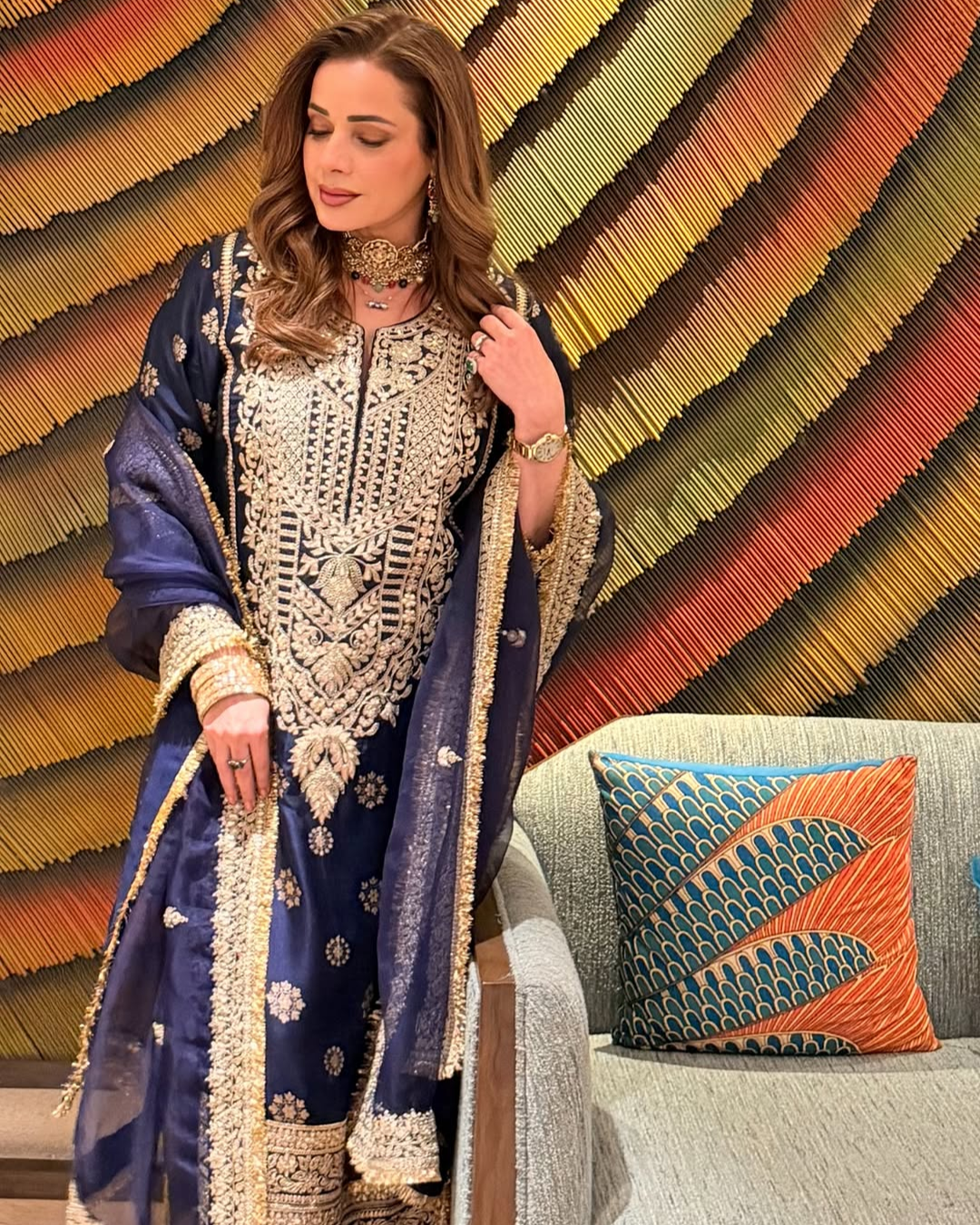 Gopi Vaid - Neelam Kothari in Badusha Palazo Set  From Nizaam