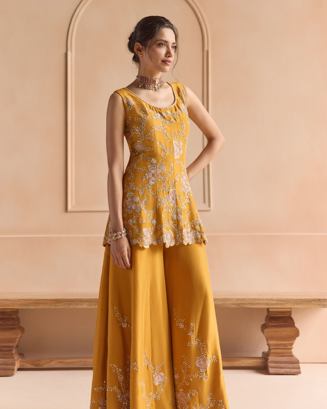 Osaa By Adarsh - Marigold Sharara Set From Off The Record