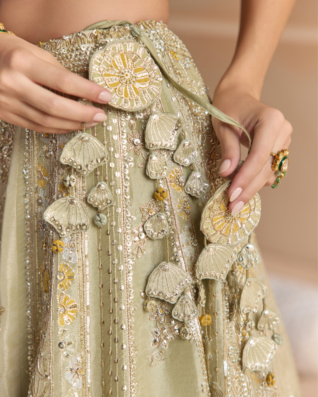 Osaa By Adarsh - Sage Embroidered Lehenga Set From Off The Record