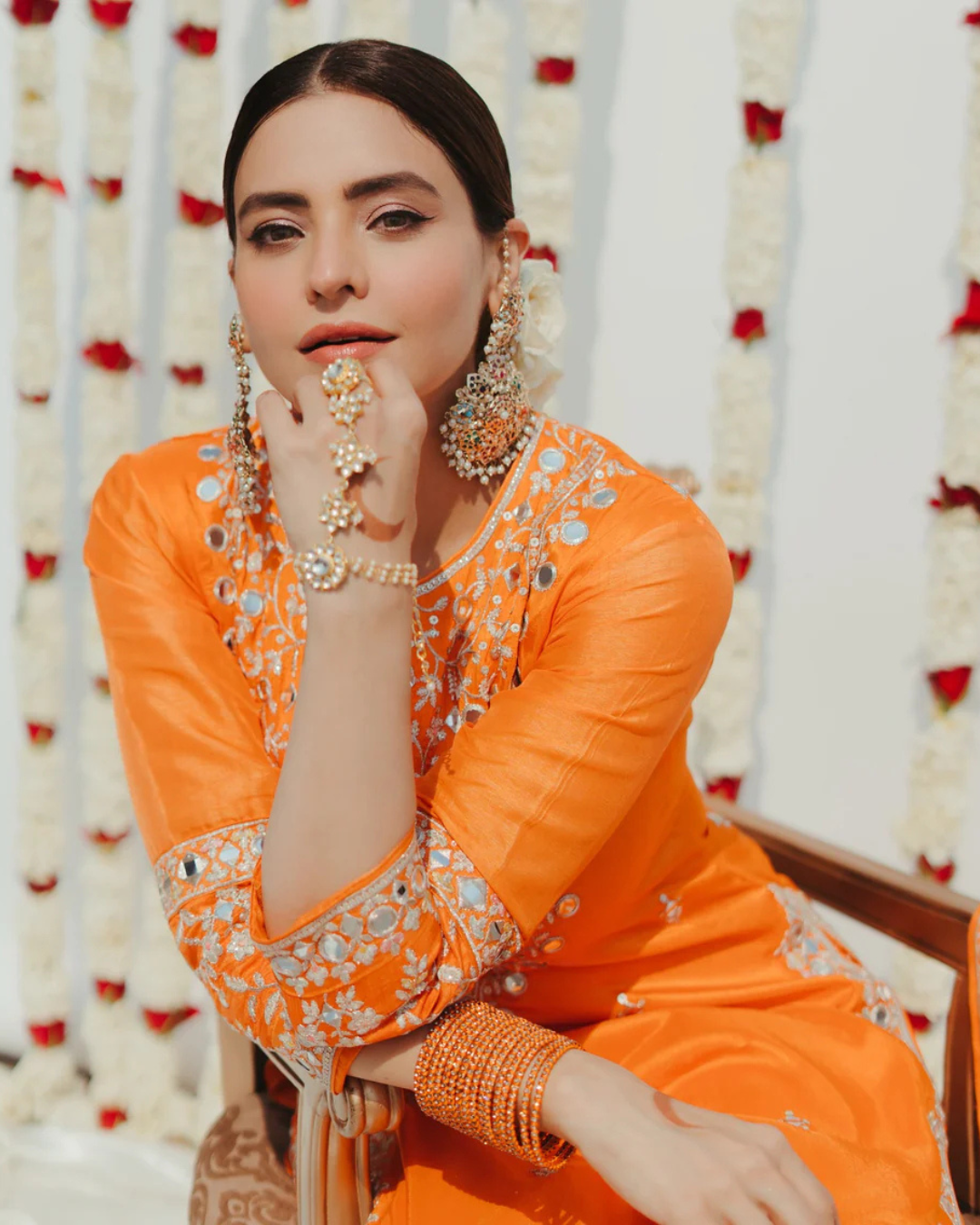 Gopi Vaid - Aamna Sharif in Aadhira Sharara Set From Jhilmil