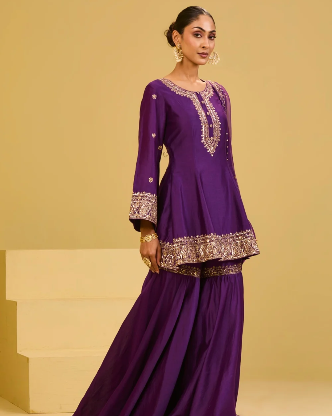Esha Koul - Purple Sharara Set From Naaz