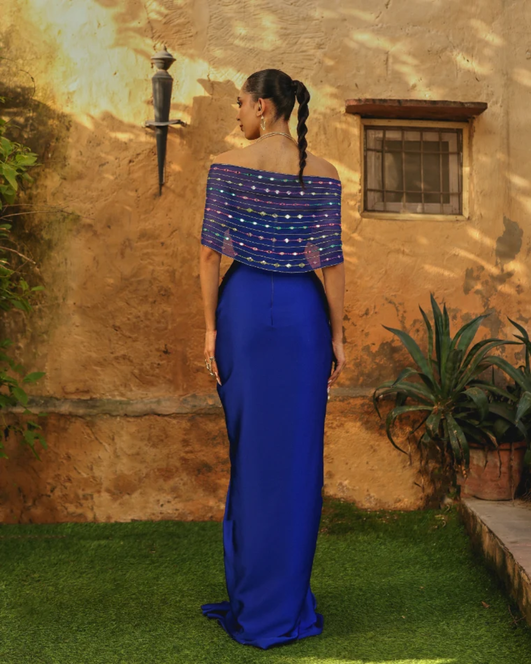 Label Moni K - Mor Albela Drape Set From Naqsh