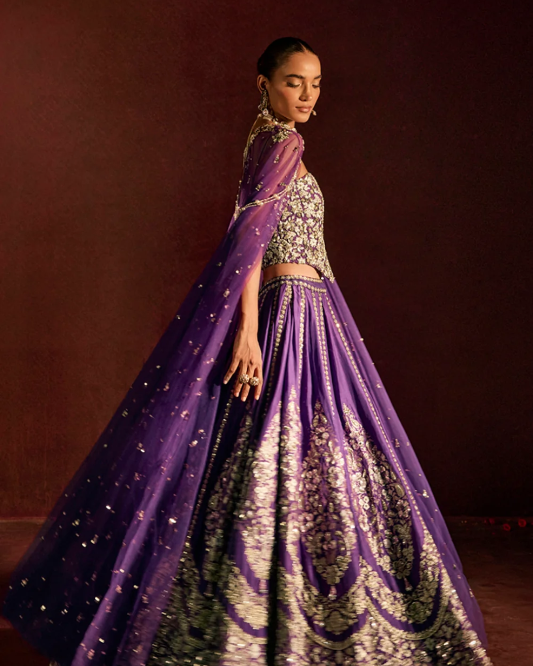 Prevasu - Purple Corset Lehenga Set From Raabta