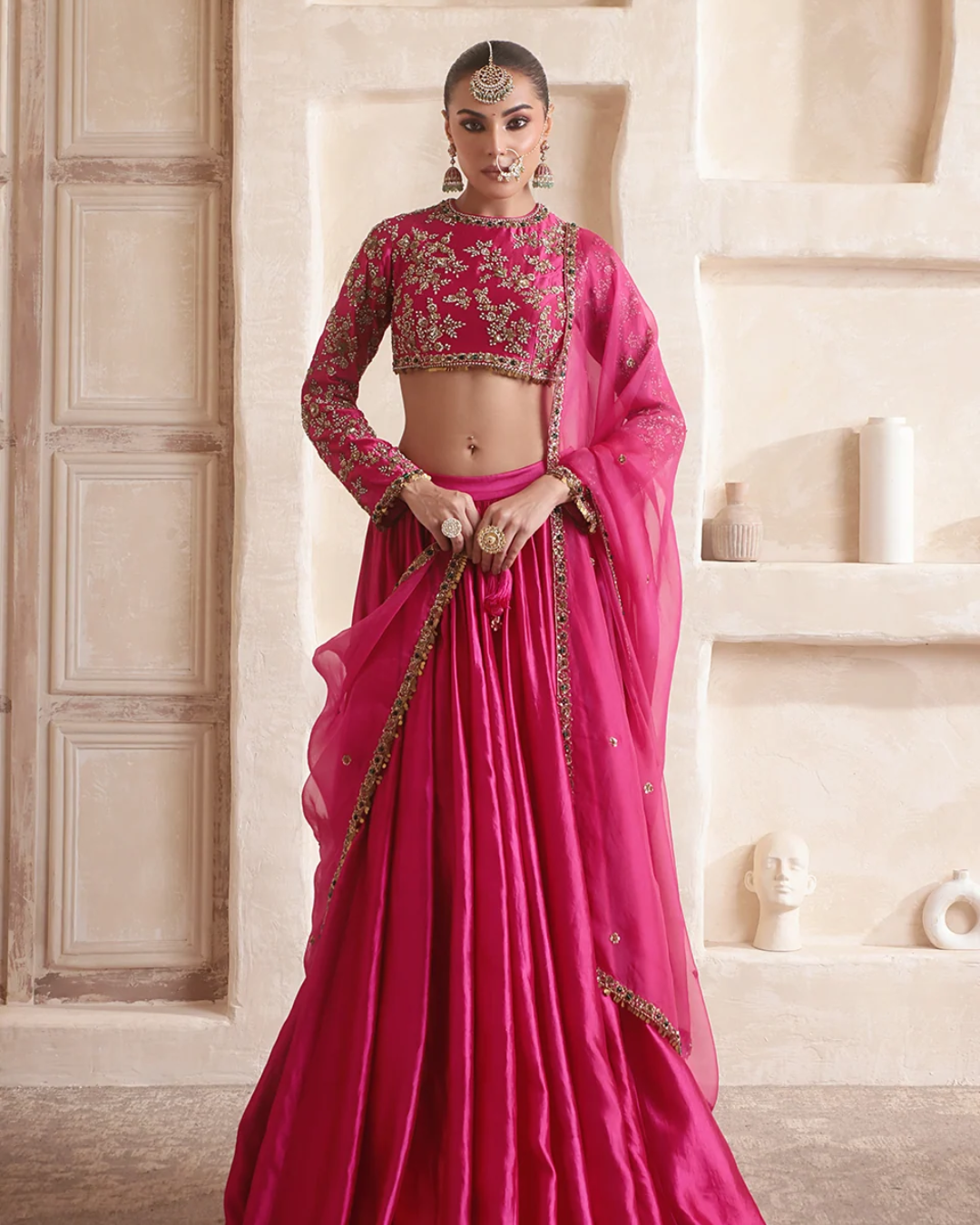 Niti Bothra - Zar-Rang Pink Lehenga Set