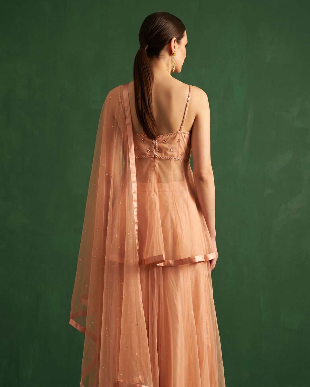 Basanti Kapde Aur Koffee - Rose Quartz Embroidered Sharara Set From Suits & Shararas