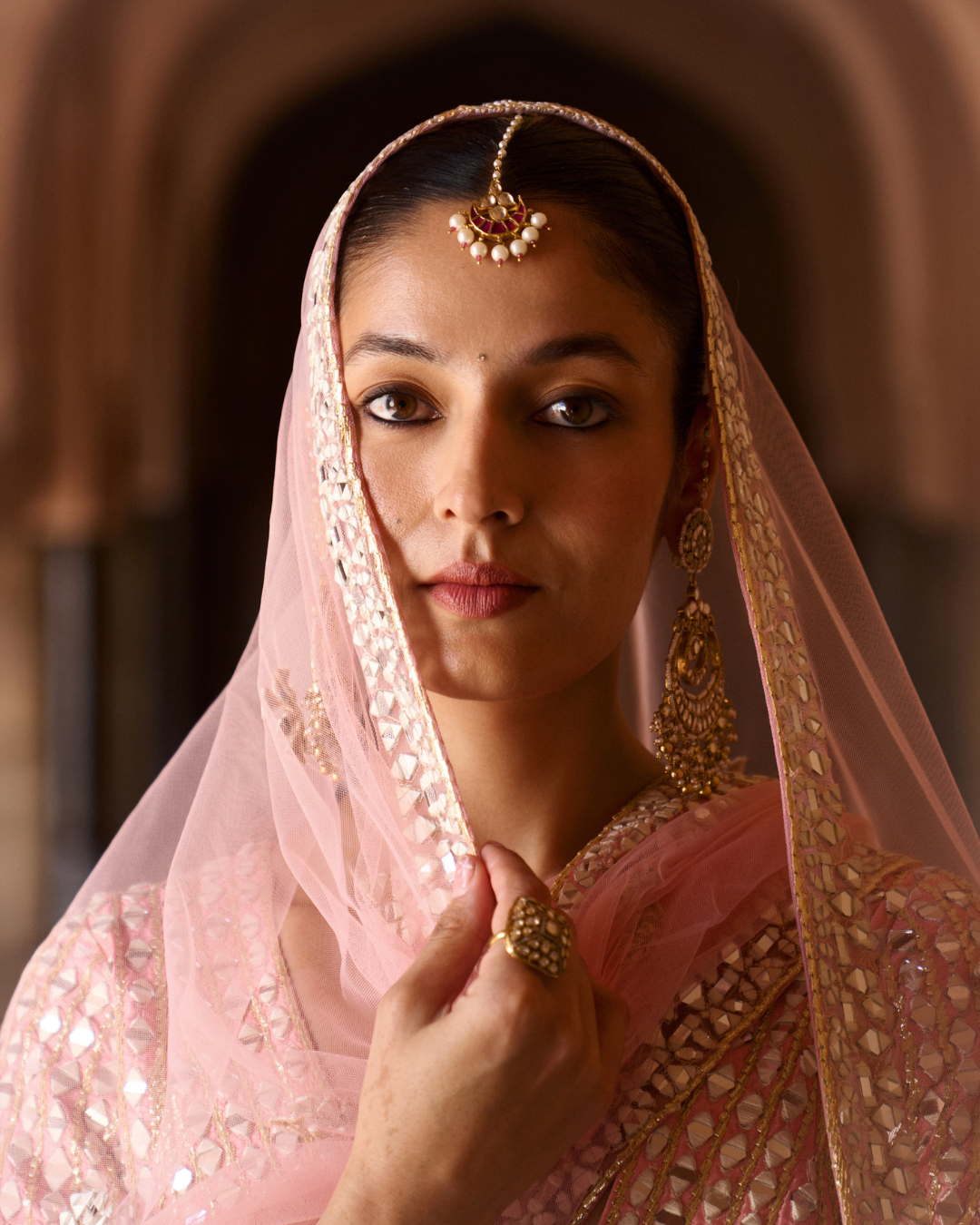 Angad Singh - KESAR — Carrot Pink Raw Silk Lehenga Set From Zariya