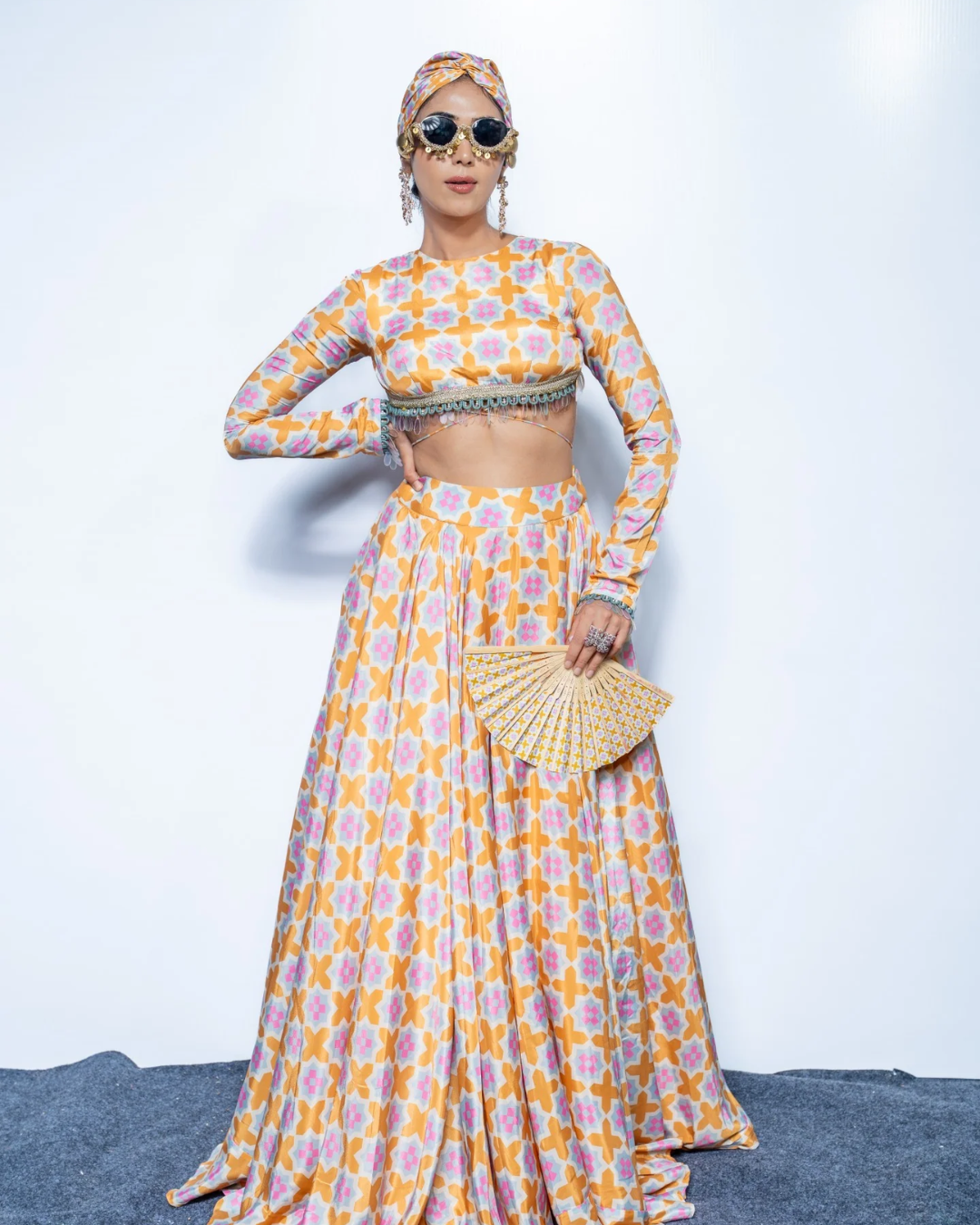 Rishi and Vibhuti - Sunset Lehenga Set From Rock & Roll