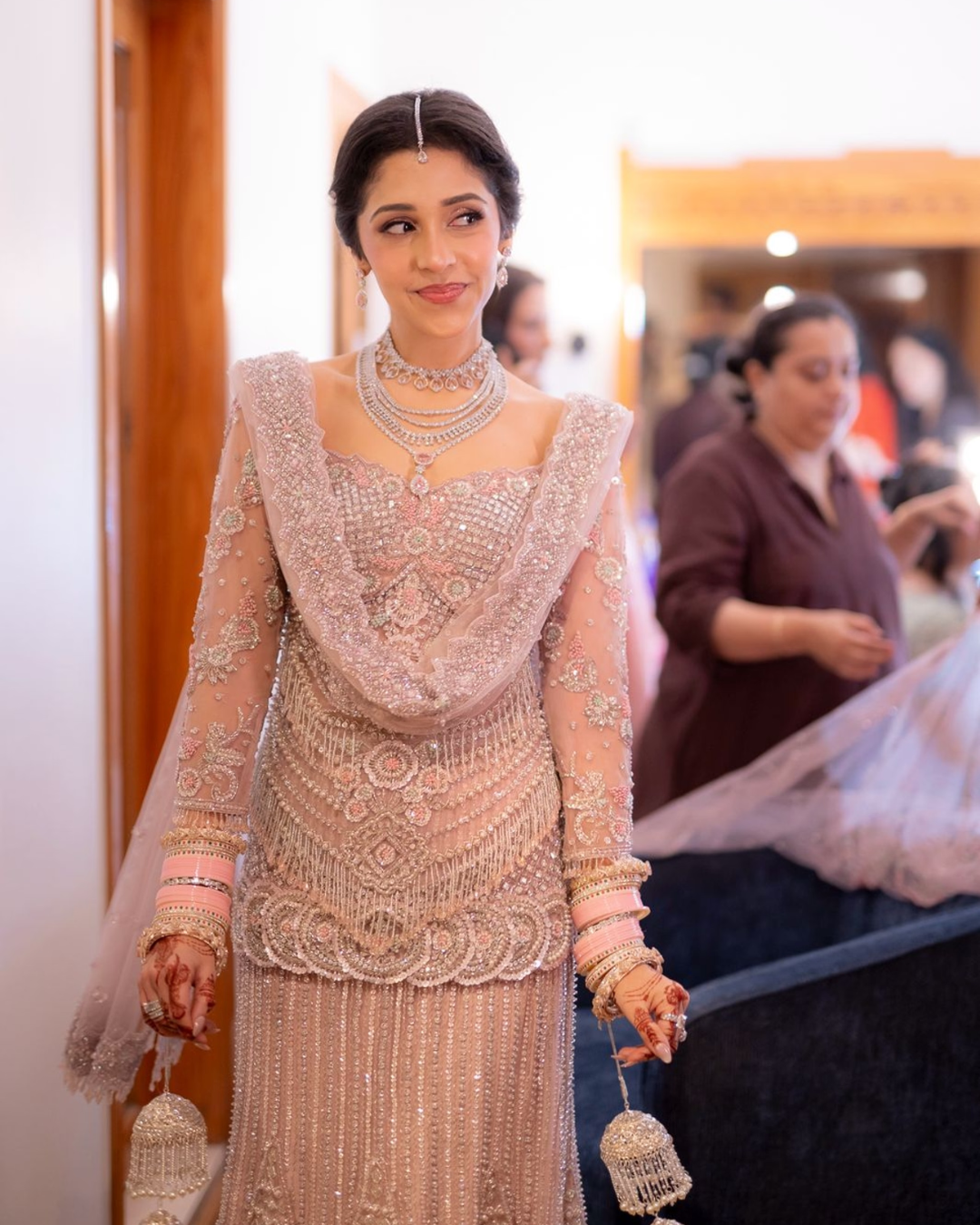 Isa by Dolly Wahal - Blush Pink Bridal Lehenga From Ittara