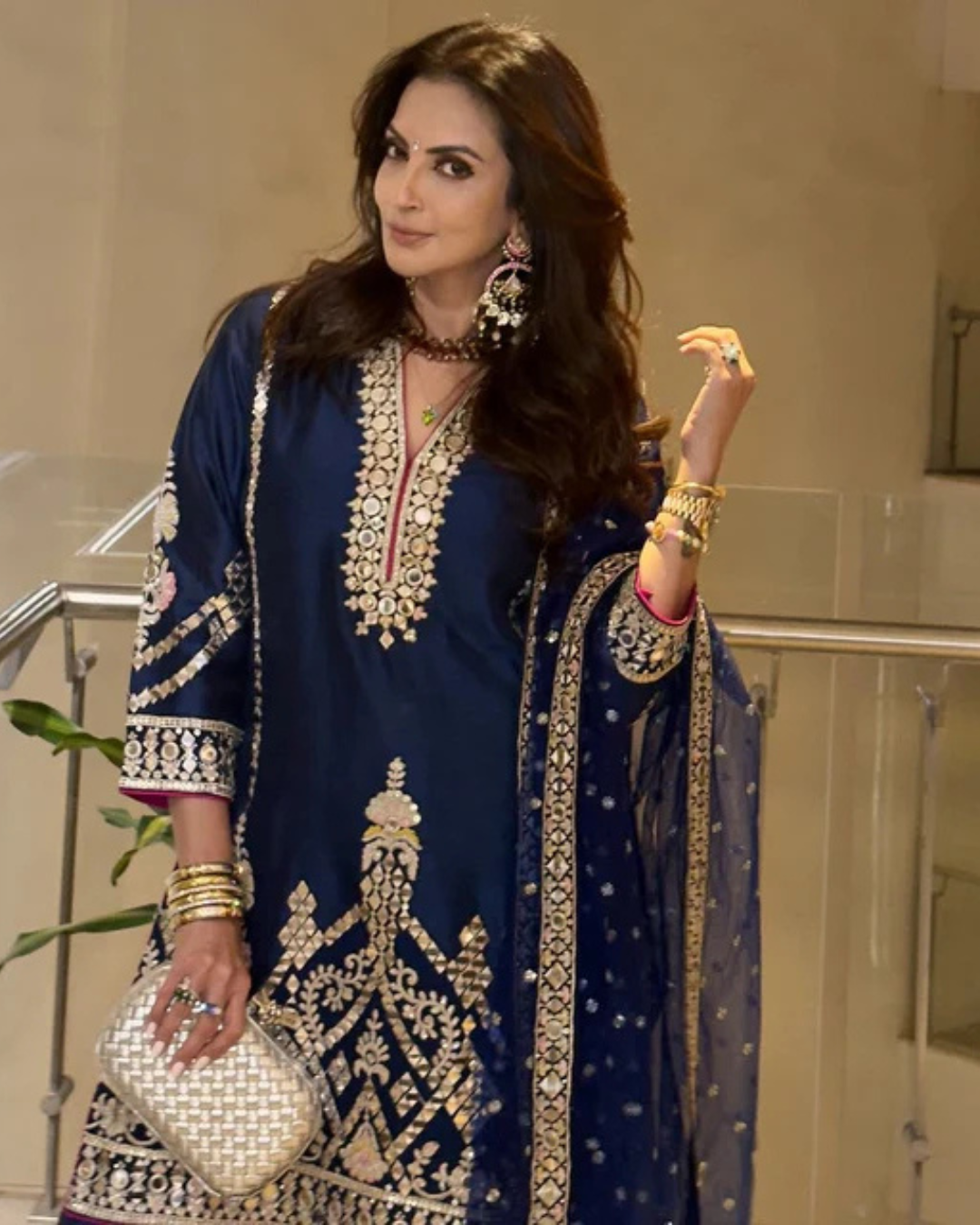 Gopi Vaid - Seema Kiran Sajdeh in Preesha Sharara Set From Jhilmil