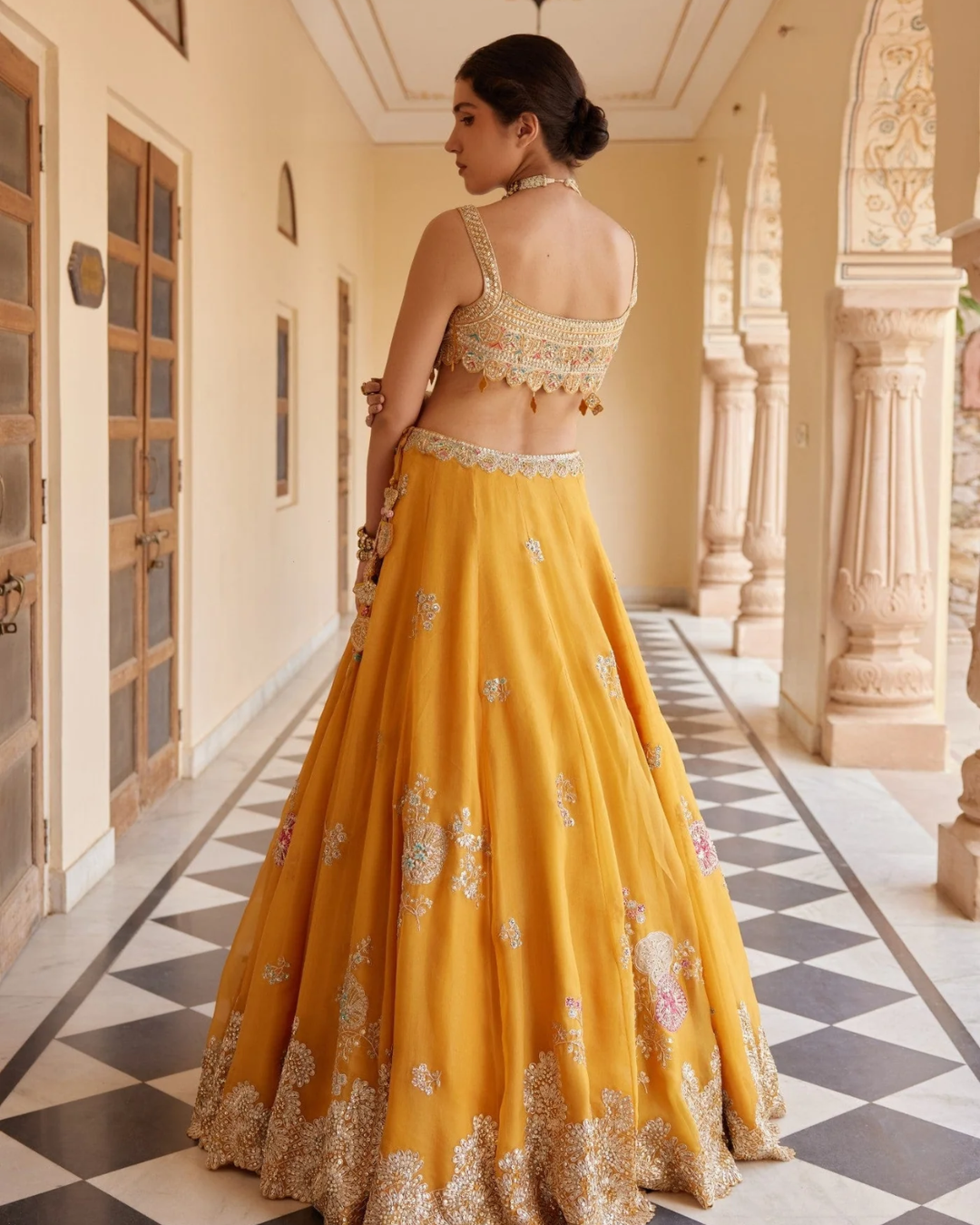 Osaa By Adarsh - Orange Peel Embroidered Lehenga From RASM