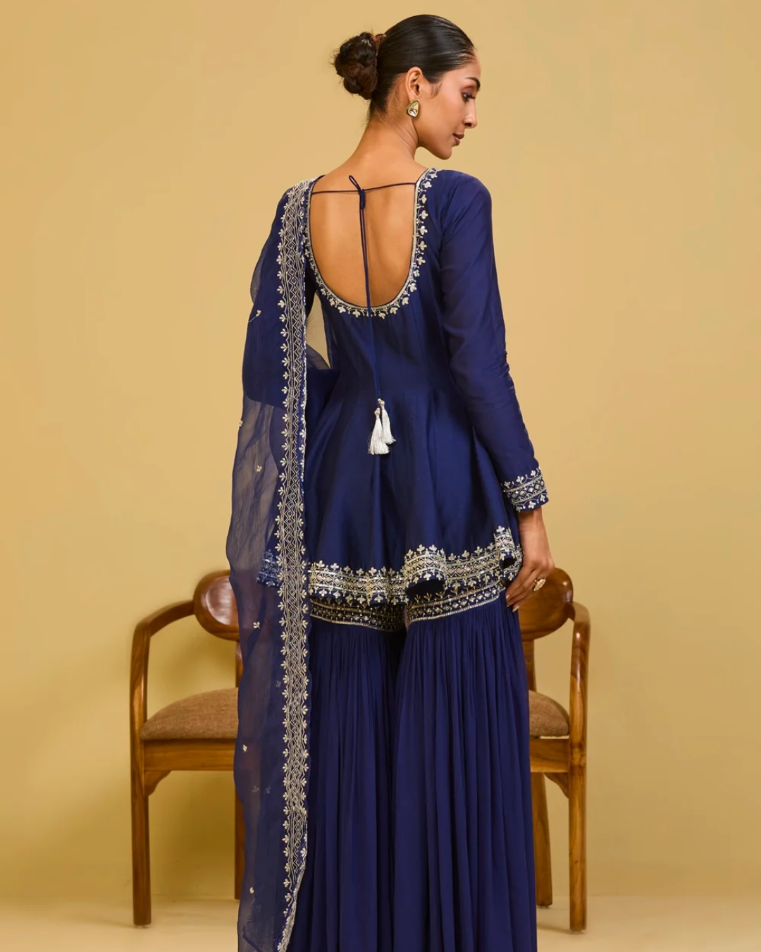 Esha Koul - Blue Peplum Set From Naaz