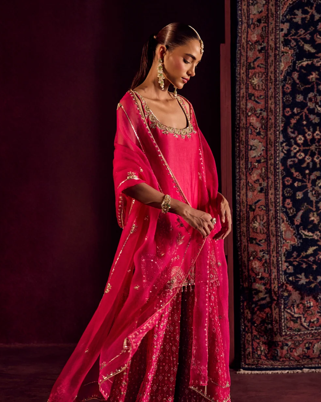 Prevasu - Rani Pink Sharara Set From Raabta