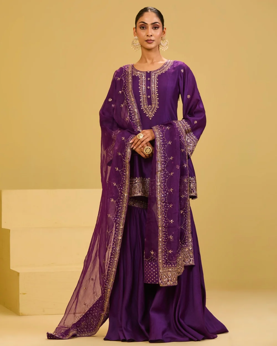 Esha Koul - Purple Sharara Set From Naaz