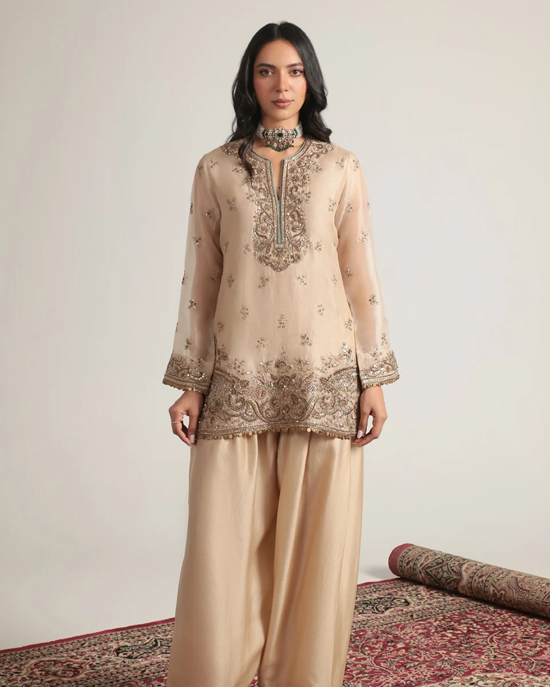 Niti Bothra - Zar-Rang Short Farshi Kurta Set