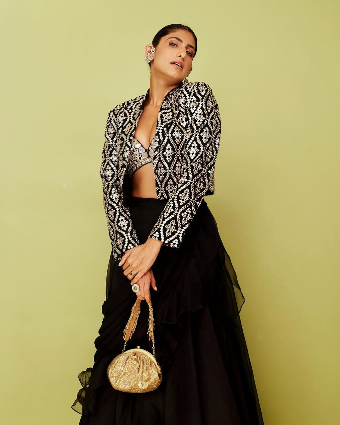 Gopi Vaid - Kubbra Sait in Gandhara Skirt Set From Jhilmil