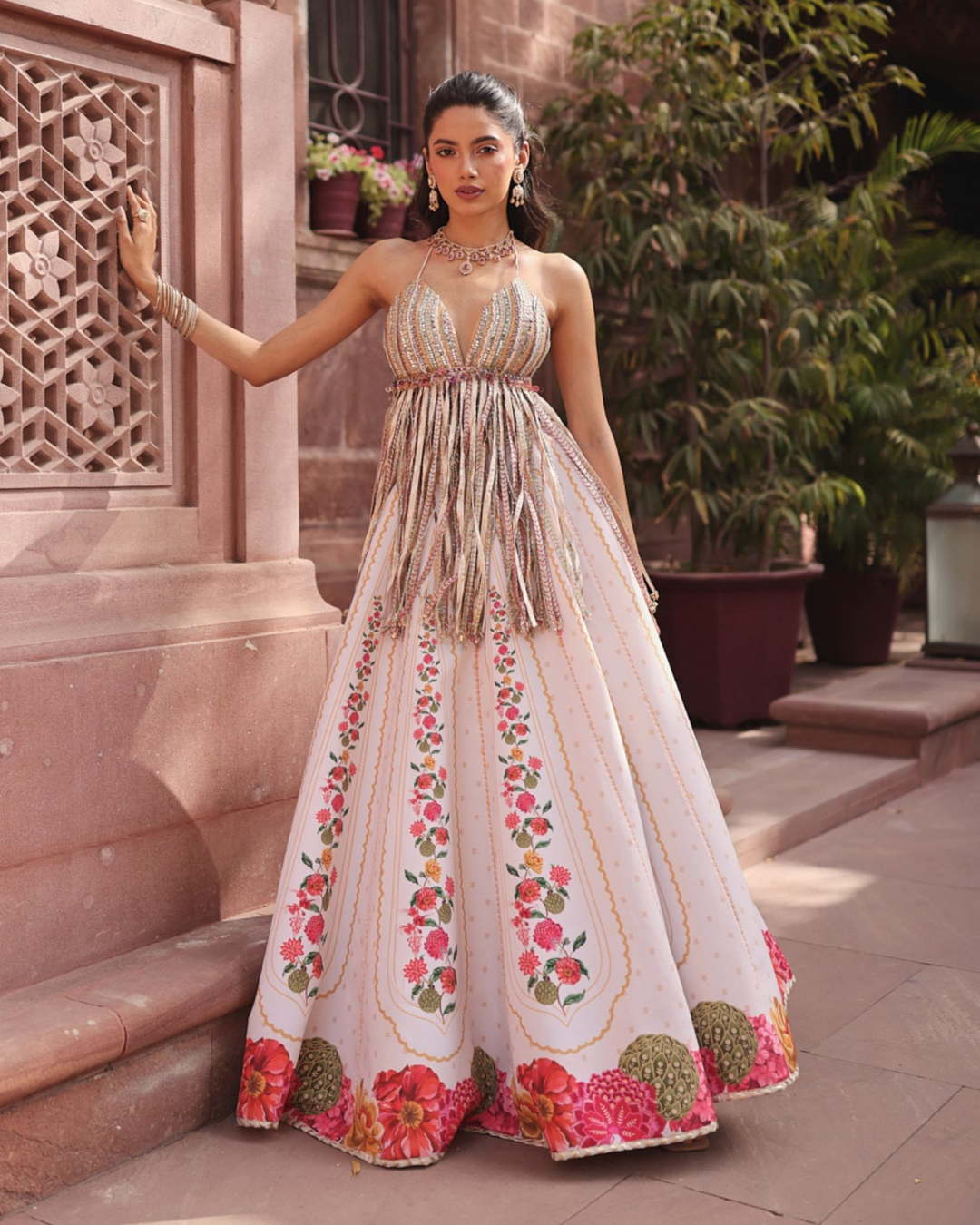Rishi and Vibhuti - Ebony Bahaar Lehenga From Ek Main Aur Ek Tu
