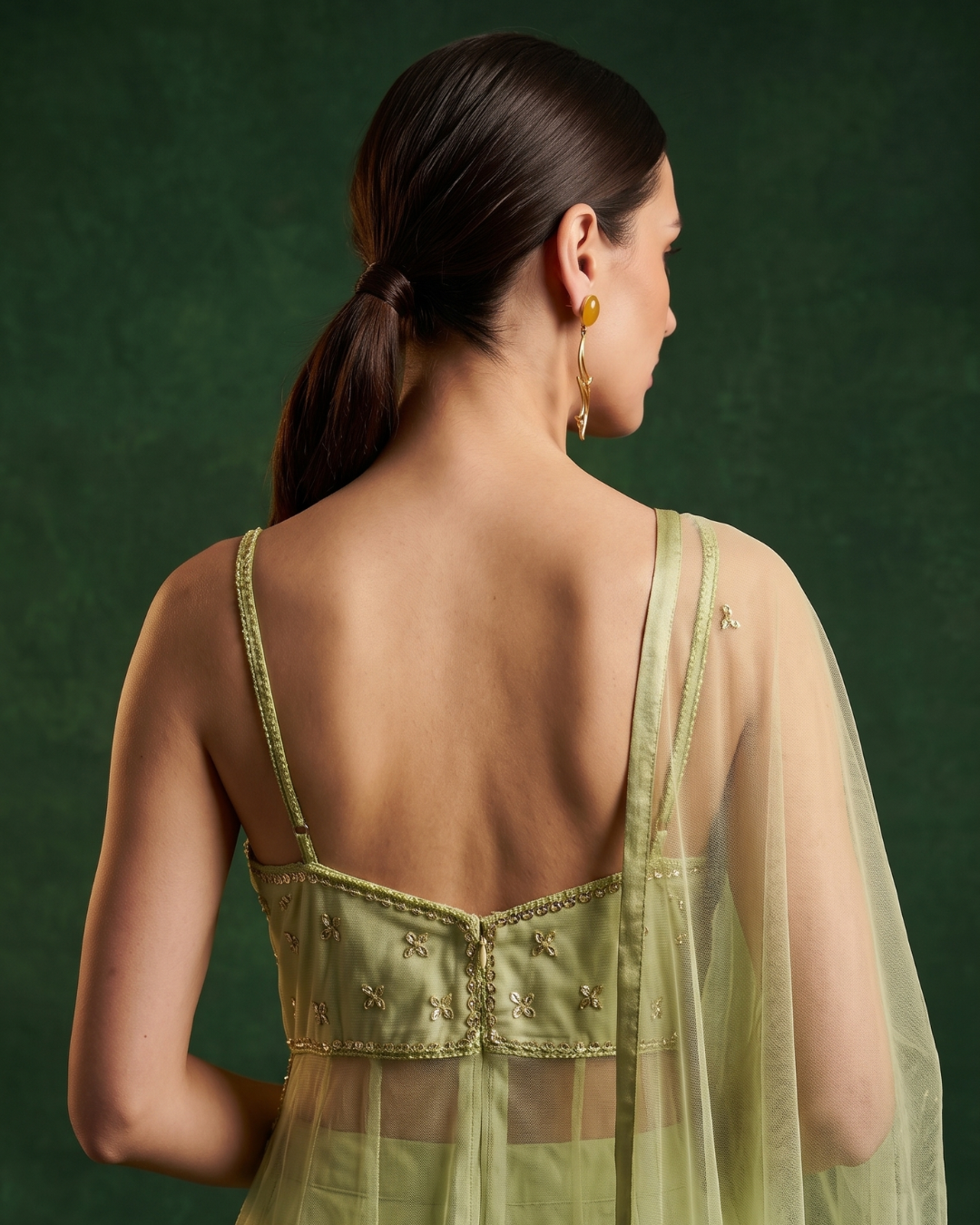 Basanti Kapde Aur Koffee - Mint Eclat Embroidered Sharara Set From Suits & Shararas
