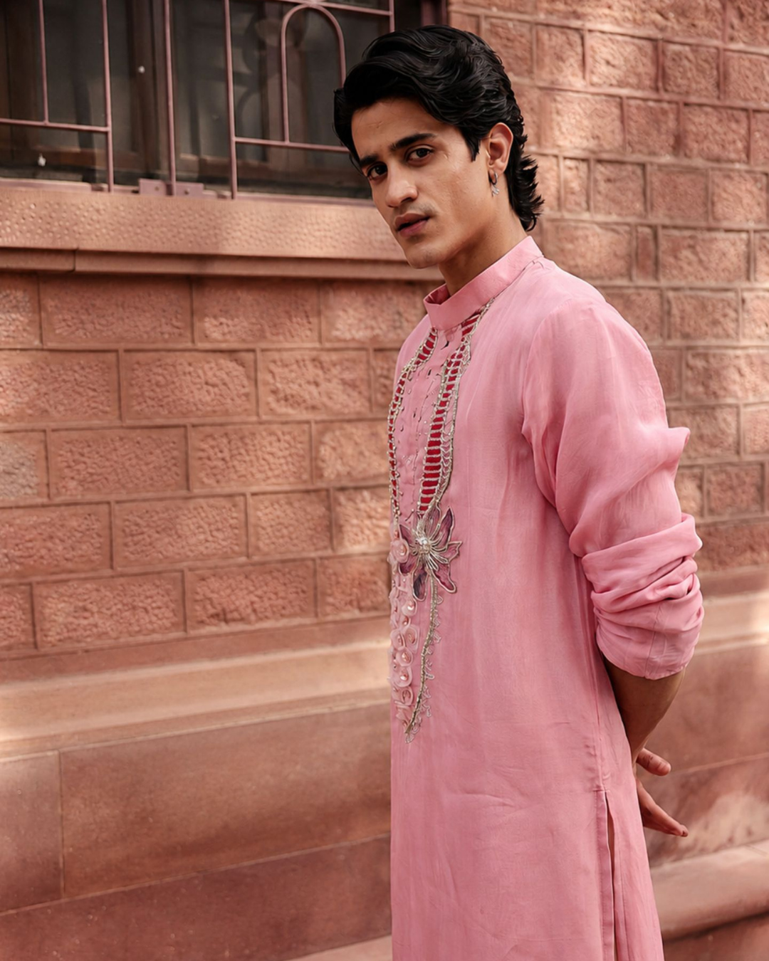 Rishi and Vibhuti - Blush Nawab Kurta From Ek Main Aur Ek Tu