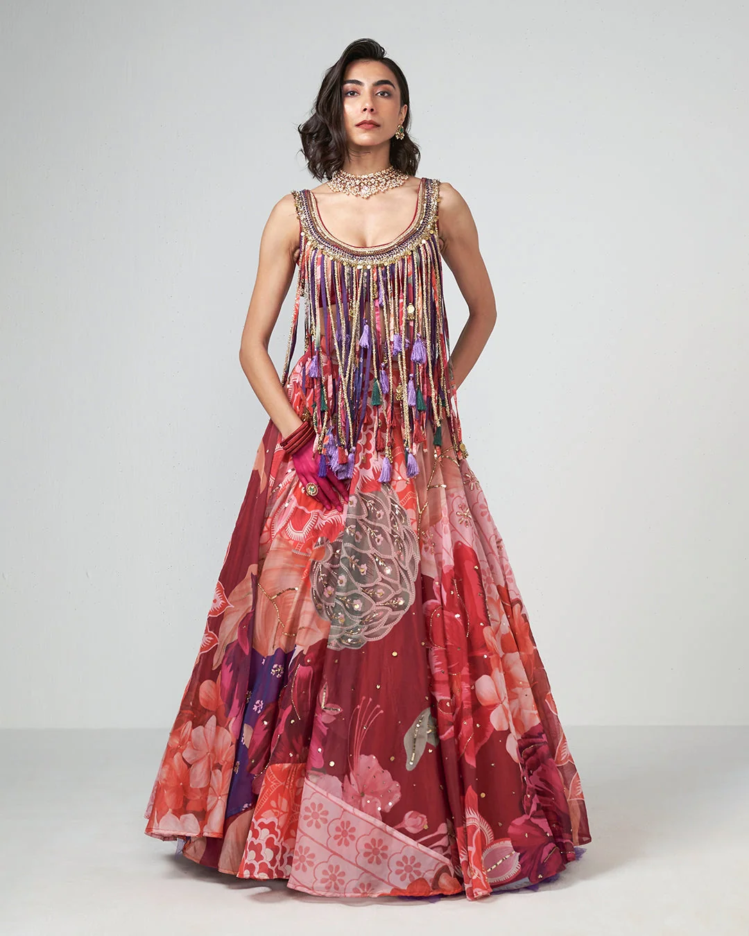 Rishi and Vibhuti - Cherry Charm Lehenga Set From Gulon Ke Rang