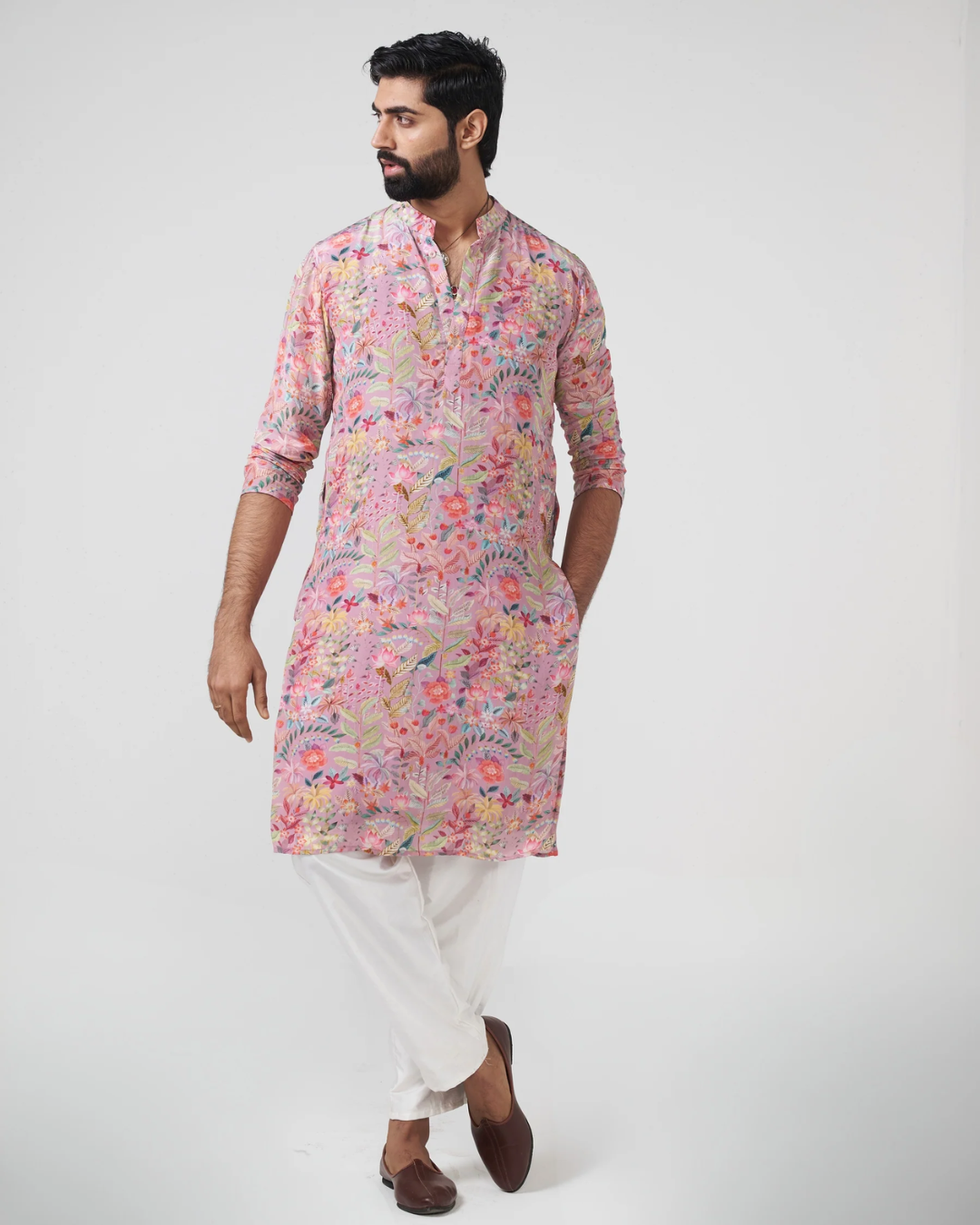 Rishi and Vibhuti - Old Rose Kurta From Gulon Ke Rang