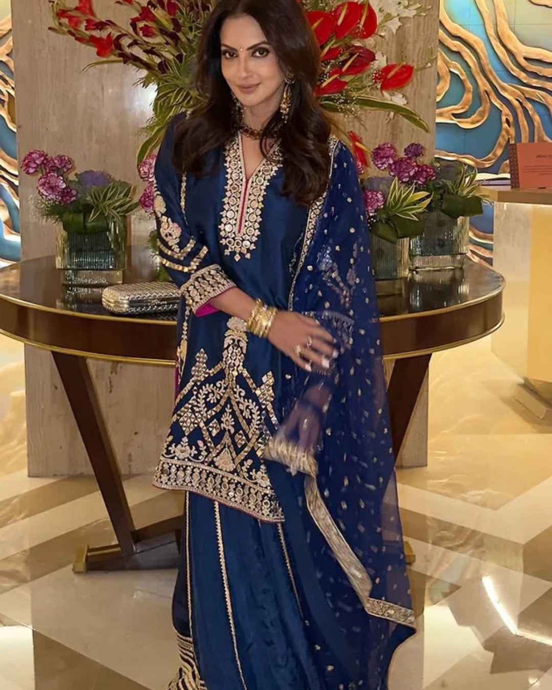 Gopi Vaid - Seema Kiran Sajdeh in Preesha Sharara Set From Jhilmil