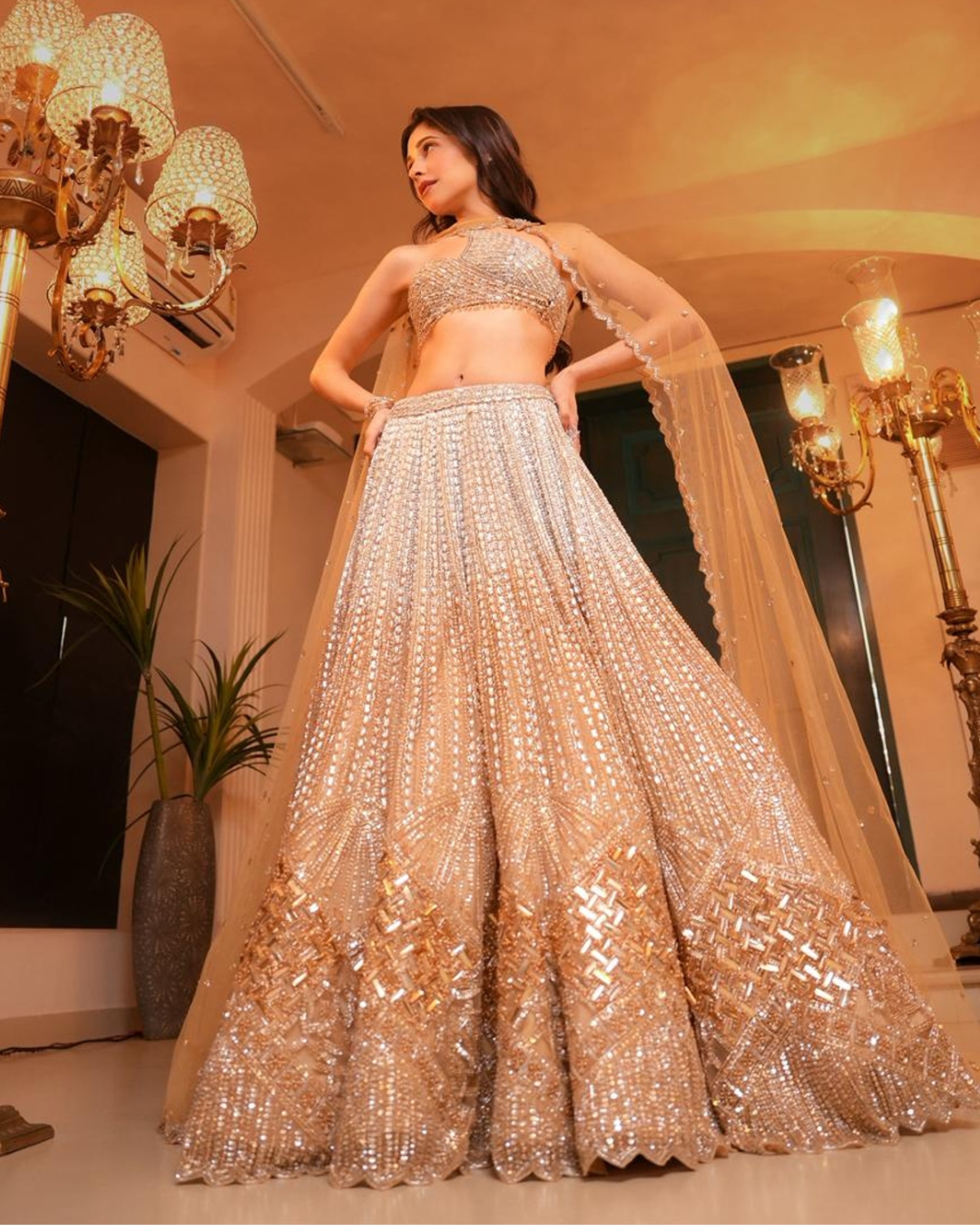 Isa by Dolly Wahal - Athena Shaded Lehenga From Ittara