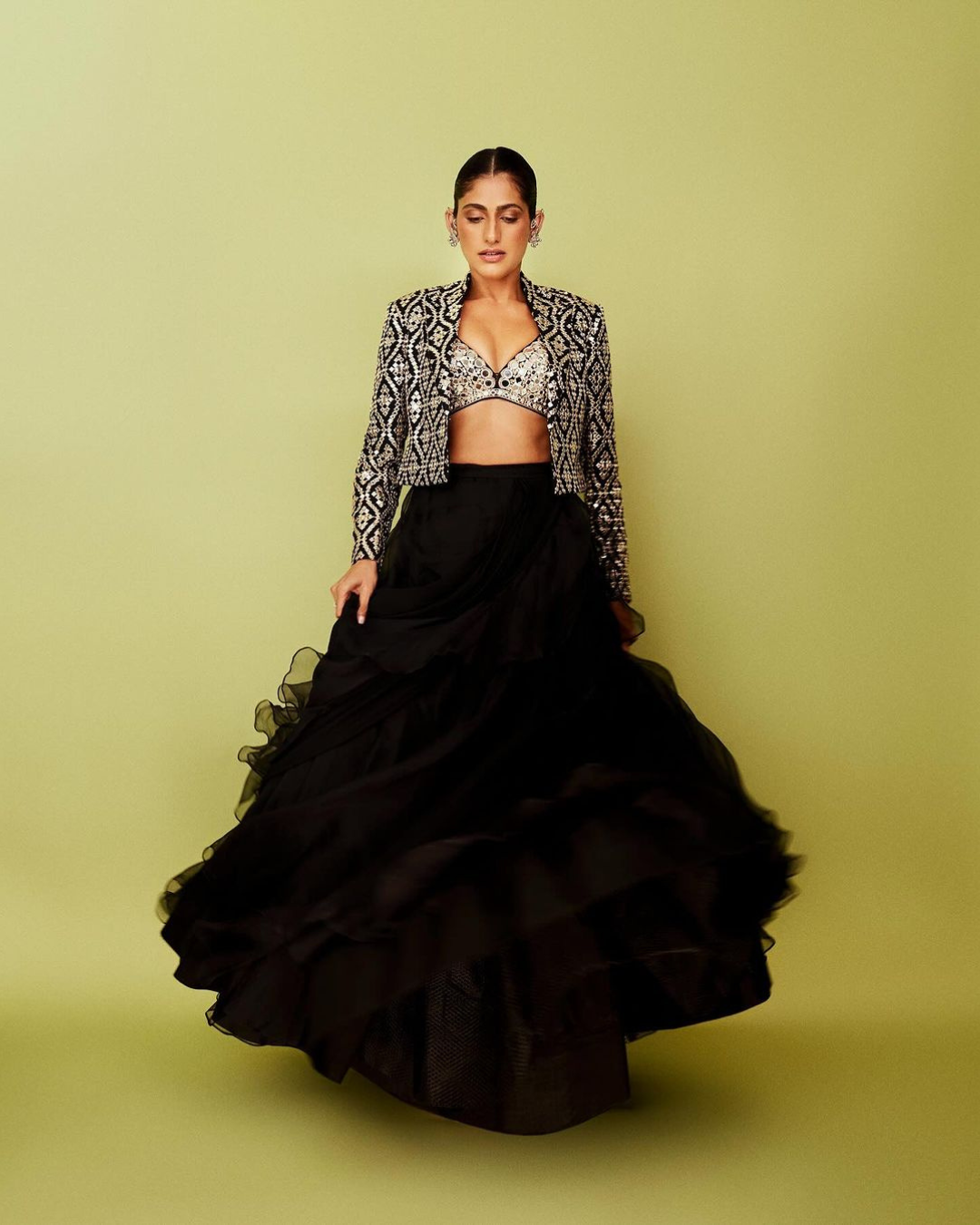 Gopi Vaid - Kubbra Sait in Gandhara Skirt Set From Jhilmil