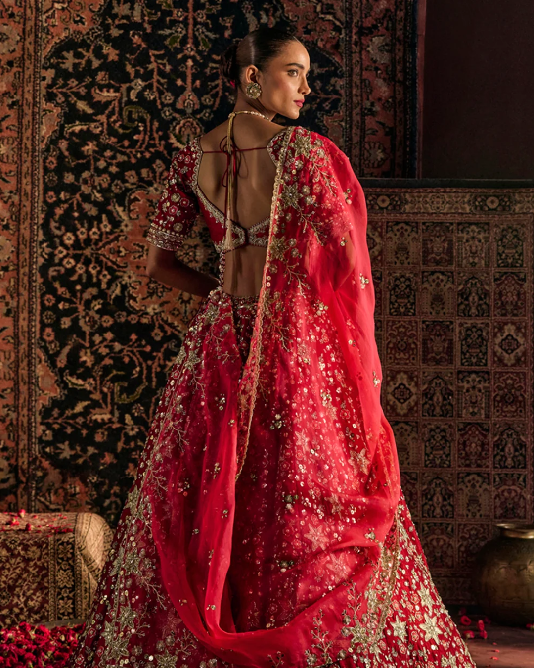 Prevasu - Red Munira Bridal Lehenga Set From Raabta