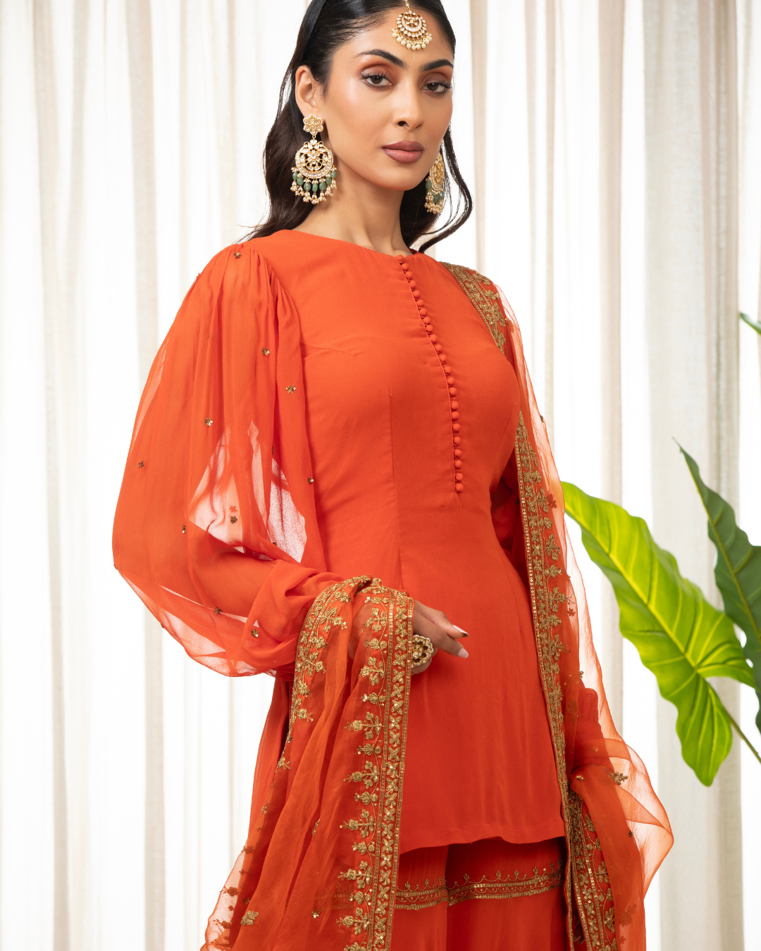 Esha Koul - Rust Dilkash Kurta Set