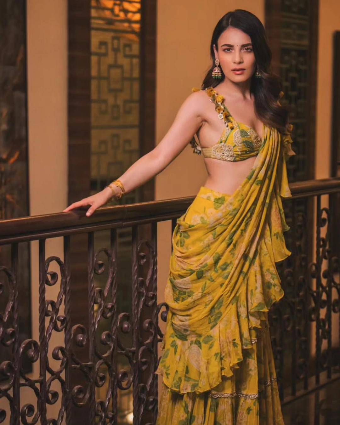 Paulmi and Harsh - Radhika Madan in the Frida Saree Set