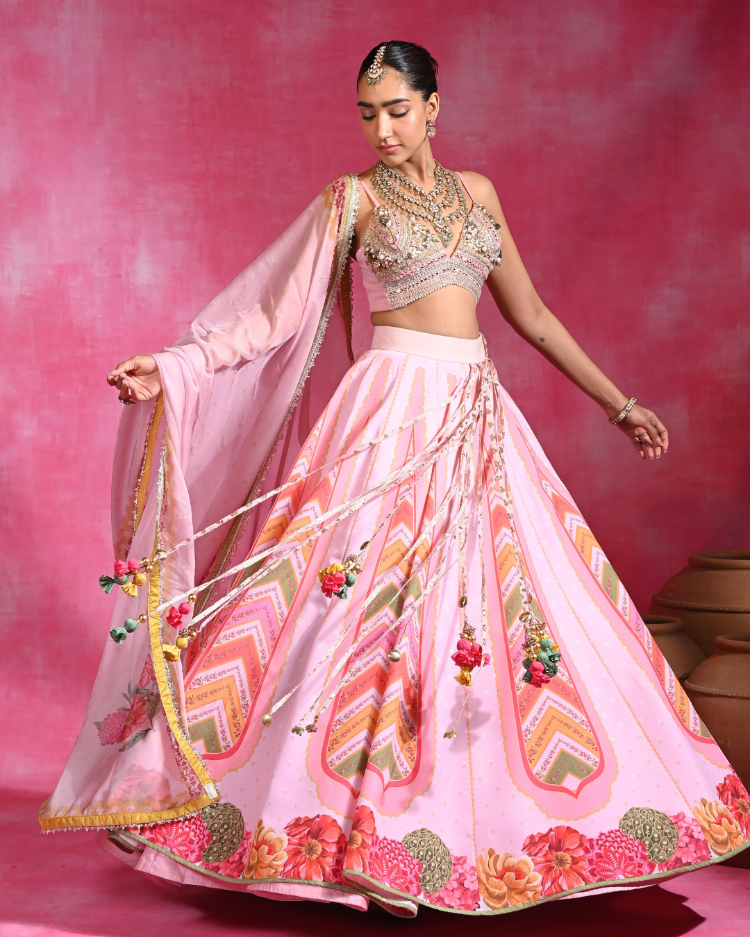 Rishi and Vibhuti -  Mehar Tassel Lehenga From Ek Main Aur Ek Tu