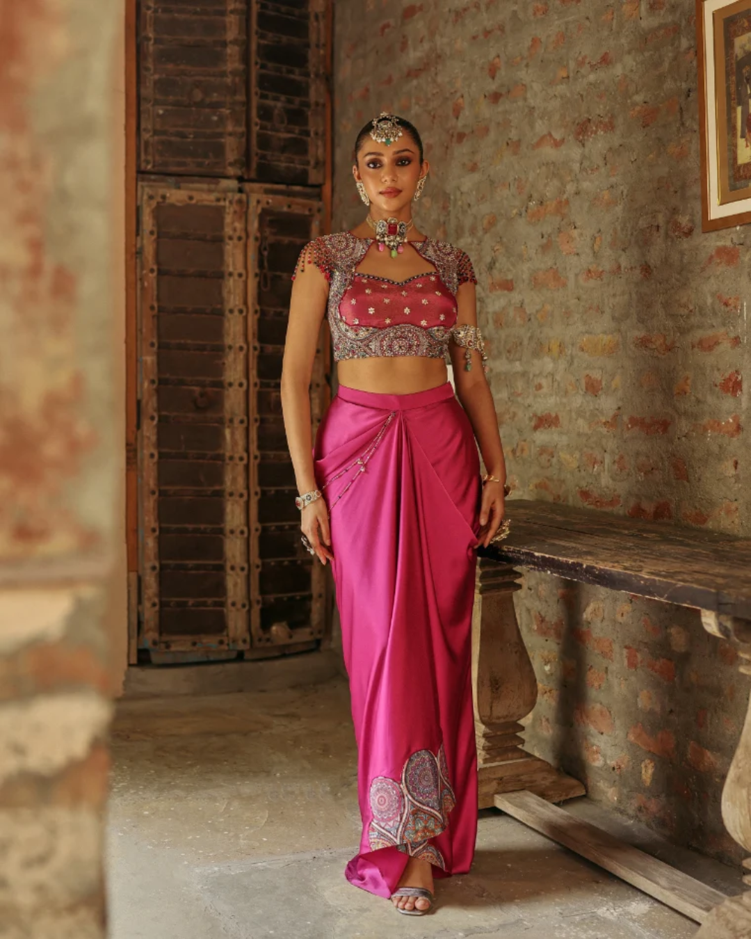 Label Moni K - Kaleido Drape Set From Naqsh