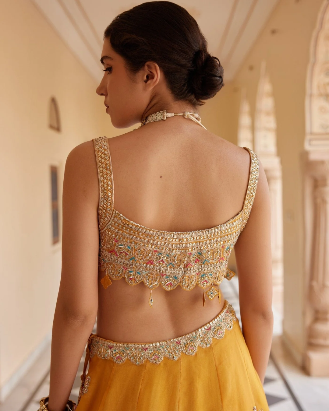 Osaa By Adarsh - Orange Peel Embroidered Lehenga From RASM