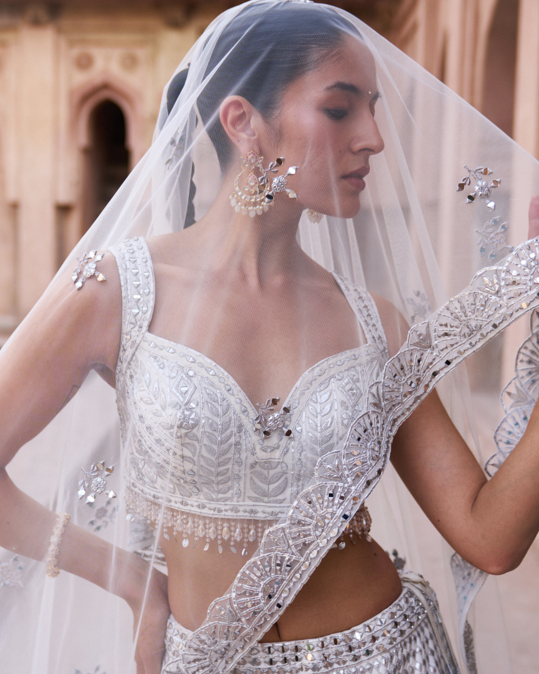 Angad Singh - CHAANDNI — Ivory Raw Silk Lehenga Set From Zariya