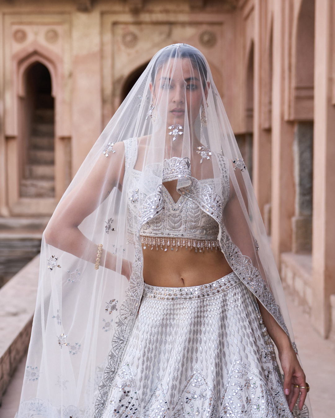 Angad Singh - CHAANDNI — Ivory Raw Silk Lehenga Set From Zariya