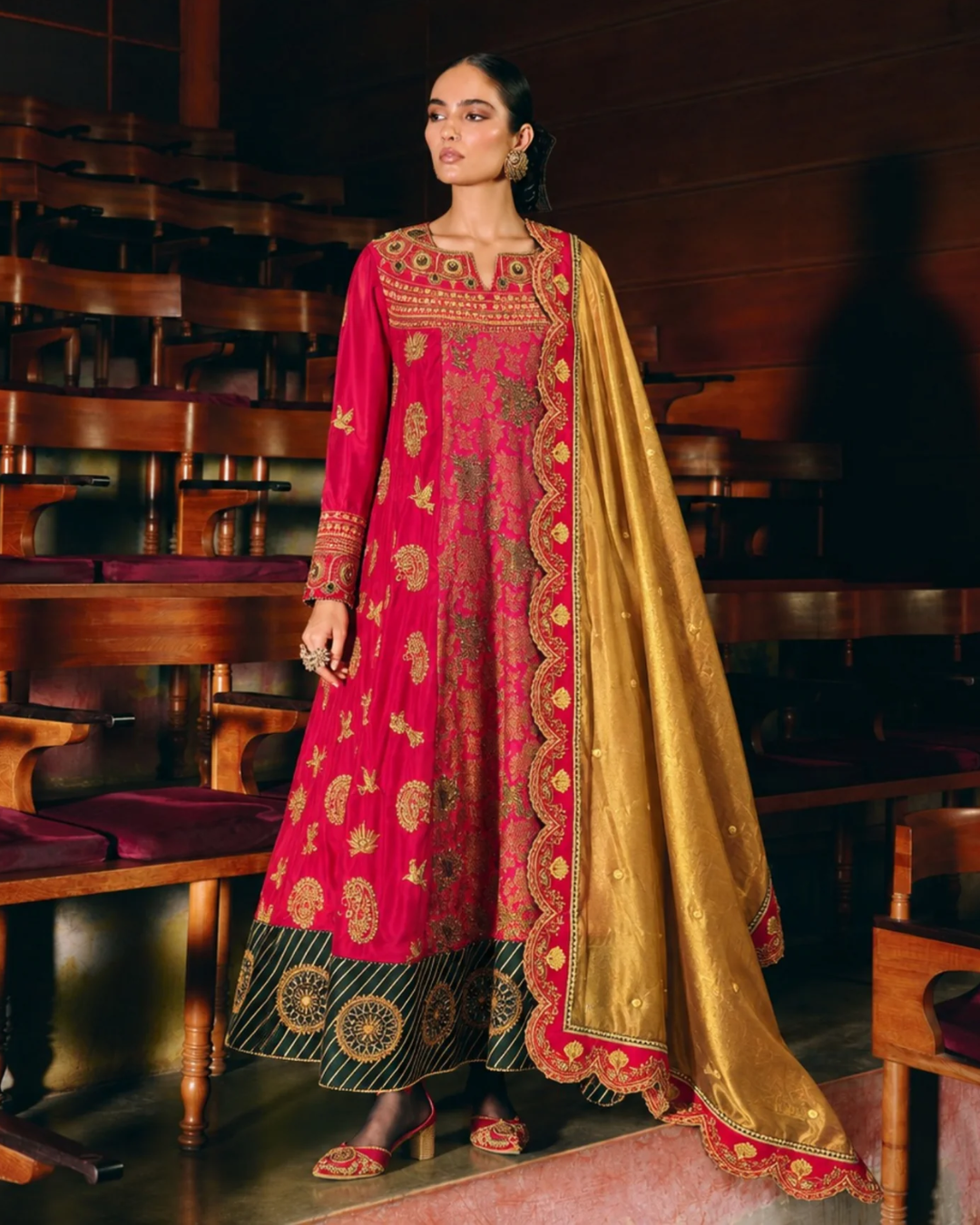 Aditi Gupta - Gulmohar Anarkali Set From Chitrakatha
