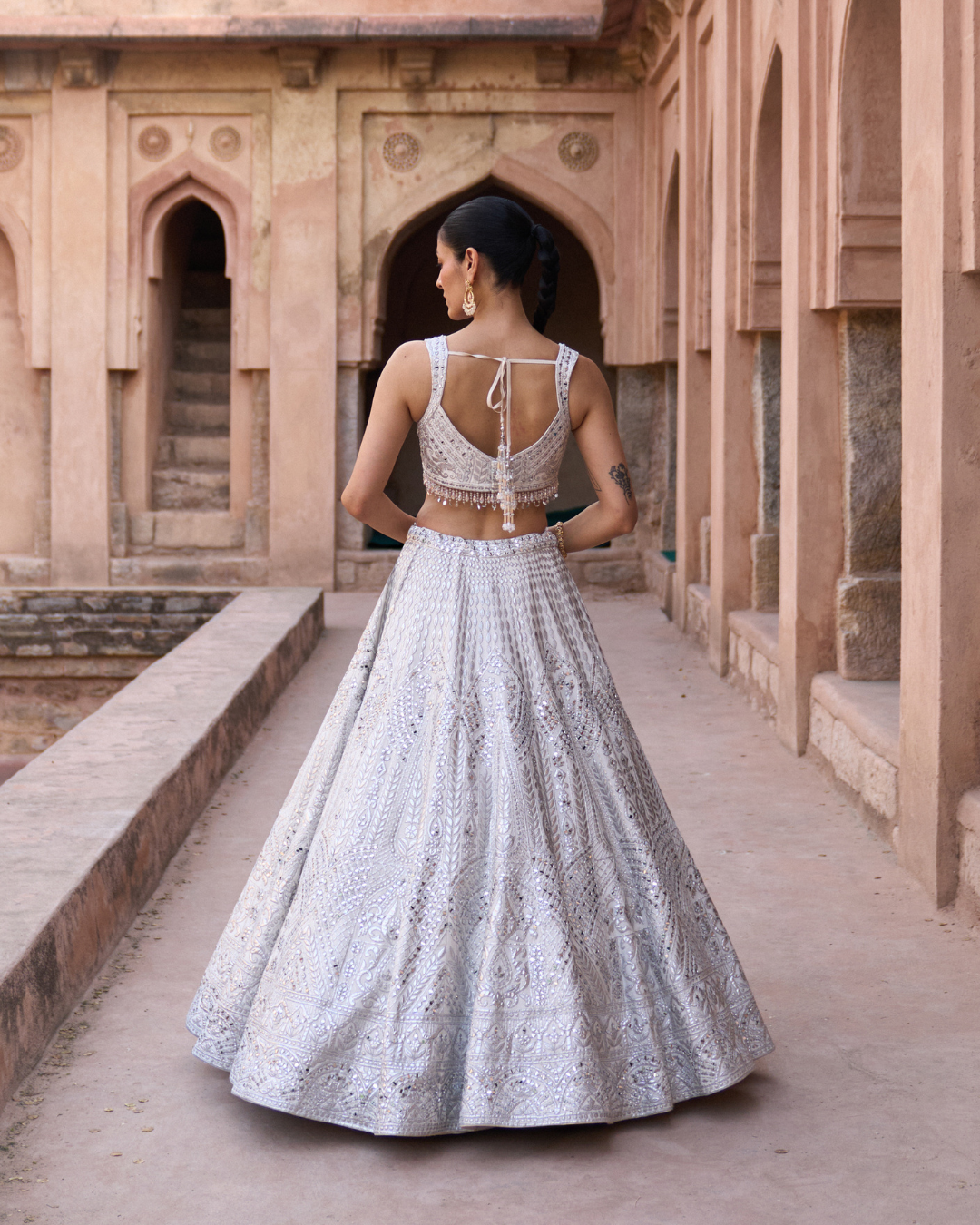 Angad Singh - CHAANDNI — Ivory Raw Silk Lehenga Set From Zariya