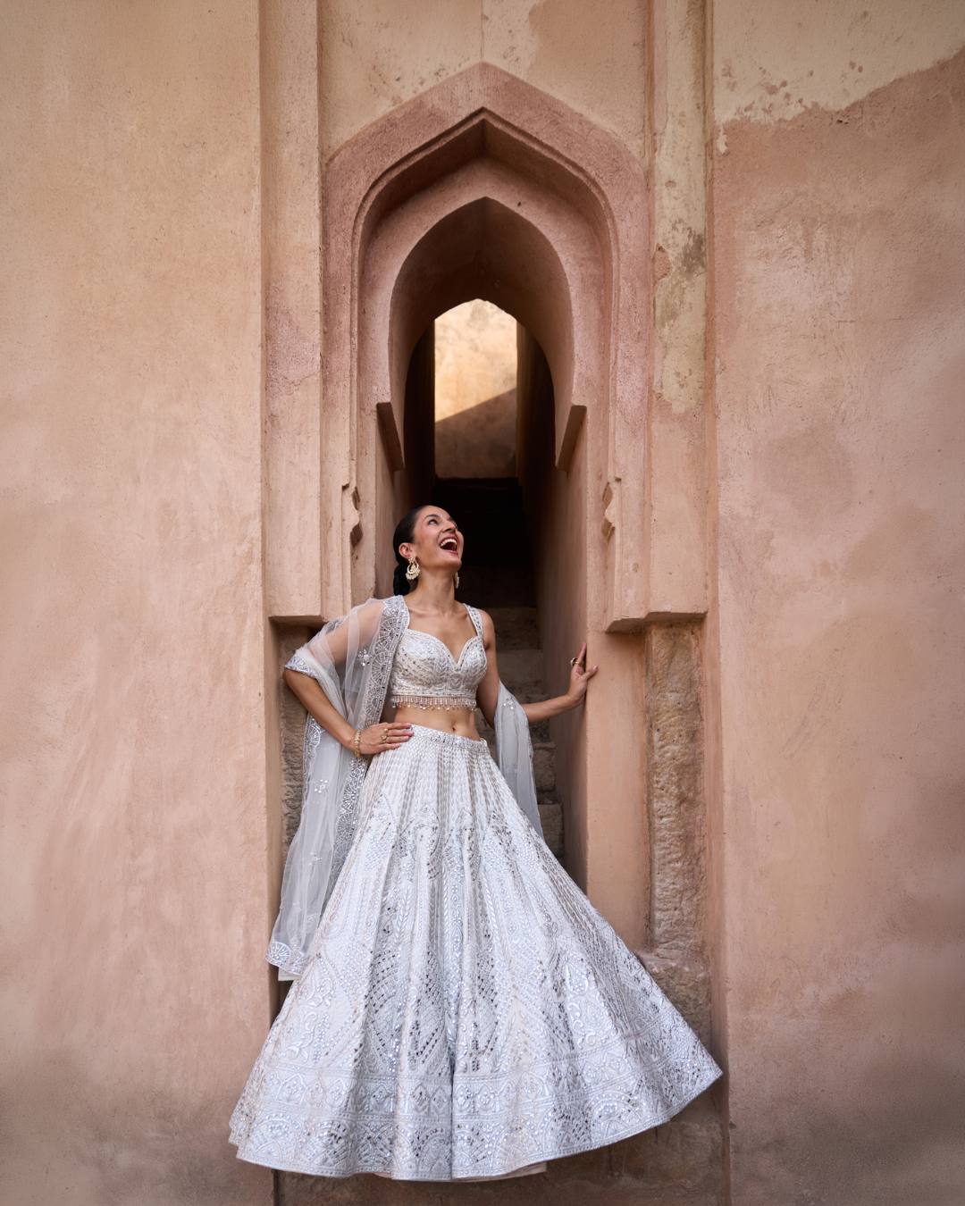 Angad Singh - CHAANDNI — Ivory Raw Silk Lehenga Set From Zariya