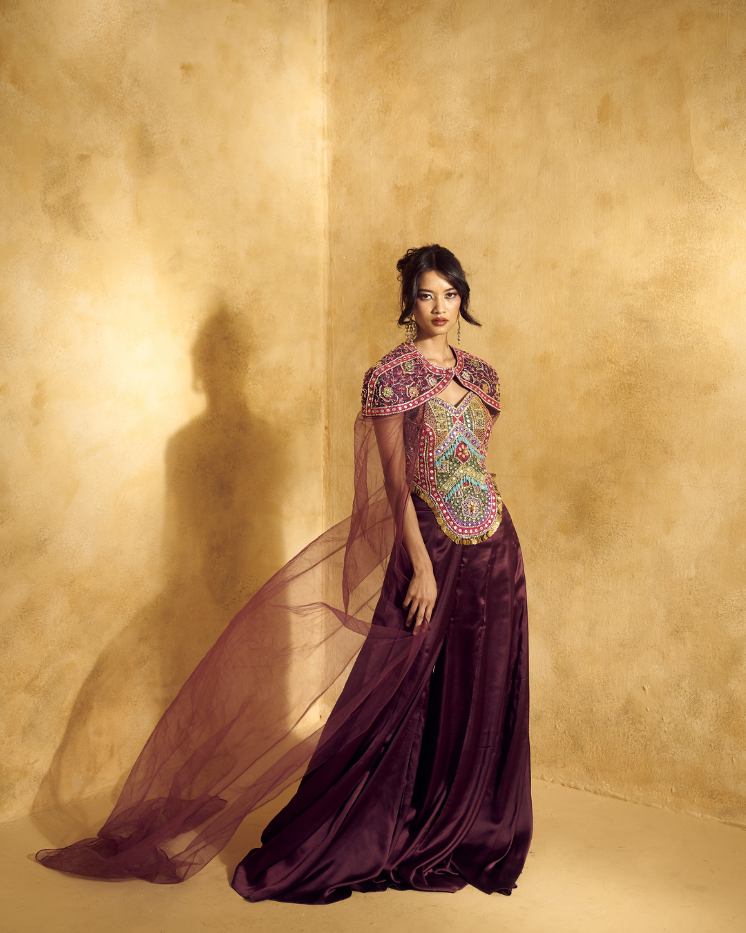 Rashika Sharma - ALAYA TOP AND SKIRT SET WITH CAPE FROM LASHKARA