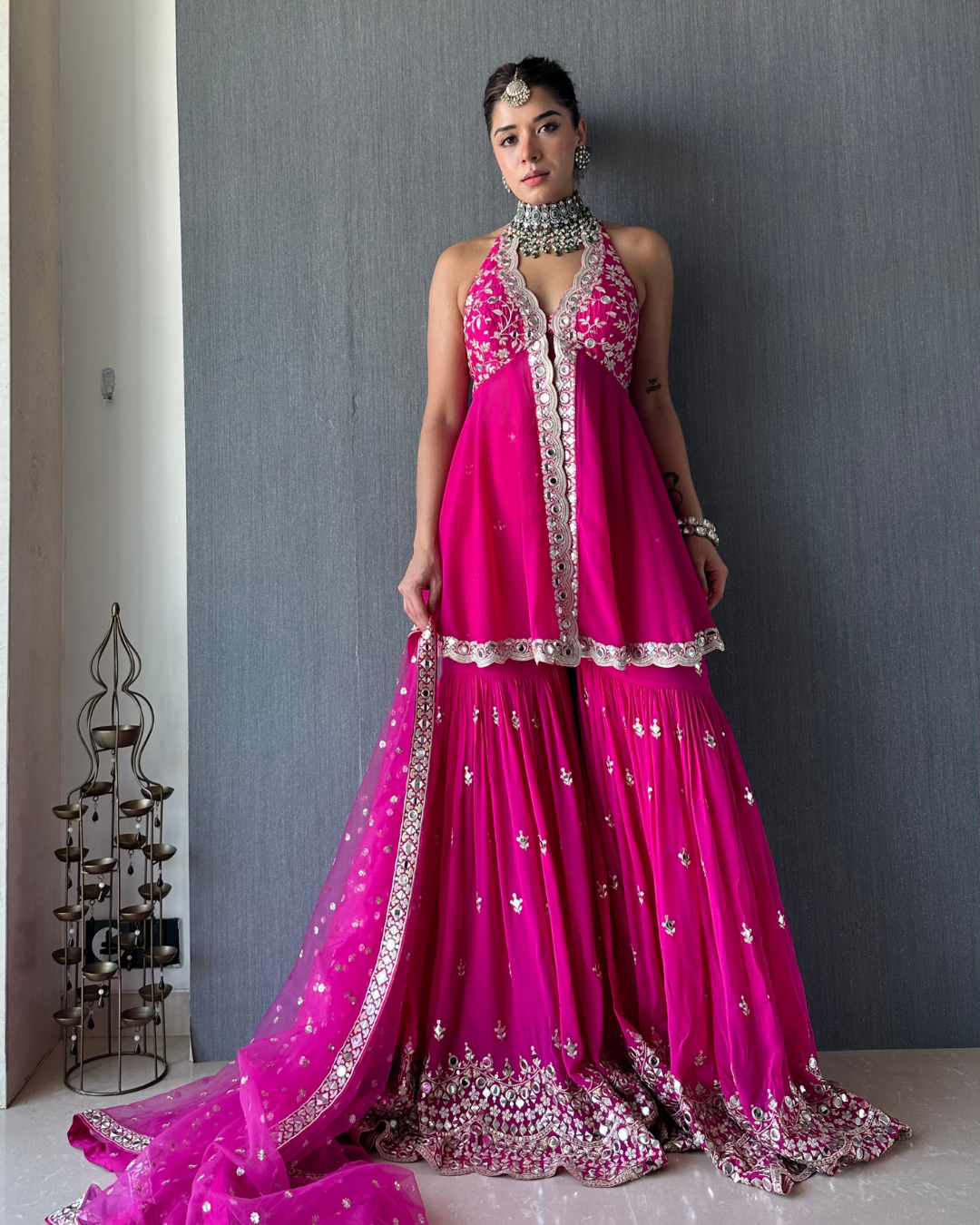 Gopi Vaid - Sukhmani Gambhir in Eila Sharara Set From Jhilmil